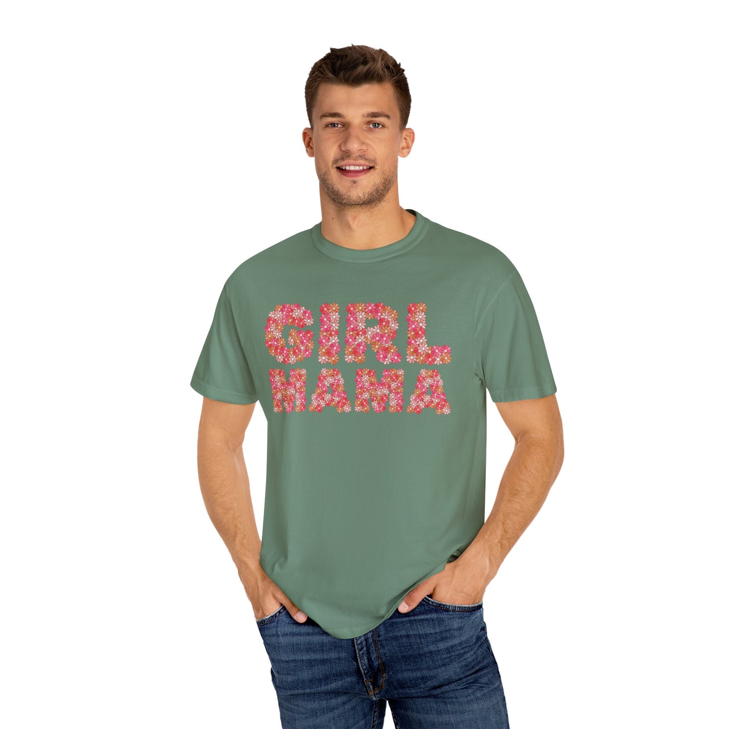 Girl Mama Floral Comfort Colors Tee