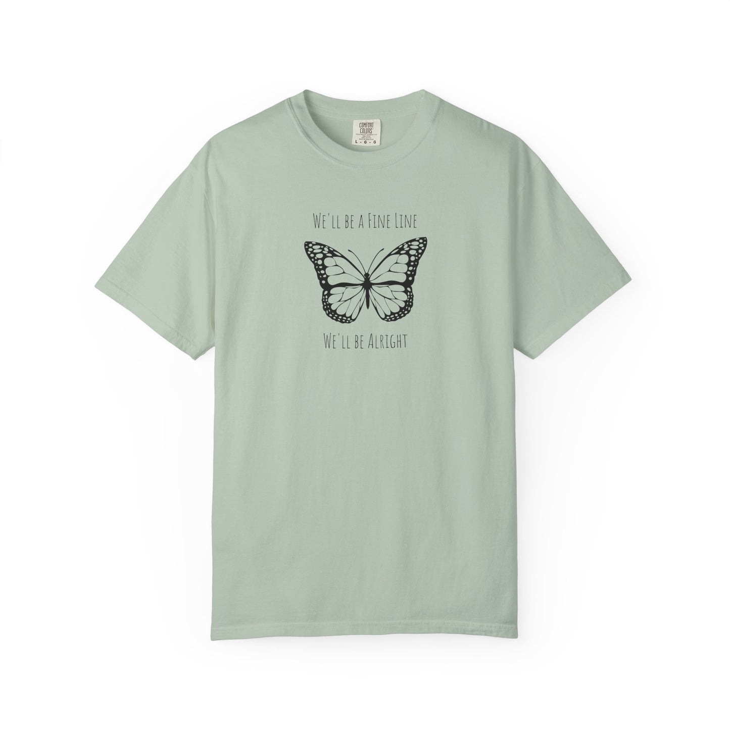 Fine Line Butterfly Comfort Colors Tee