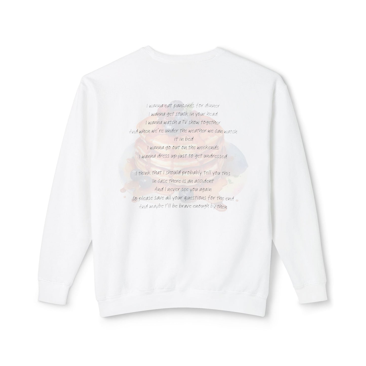 Pancakes for Dinner Comfort Colors Sweatshirt