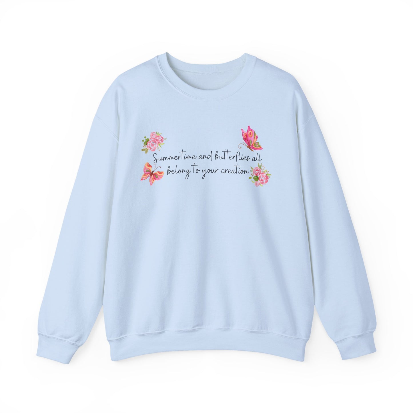 Summertime & Butterflies Crewneck Sweatshirt