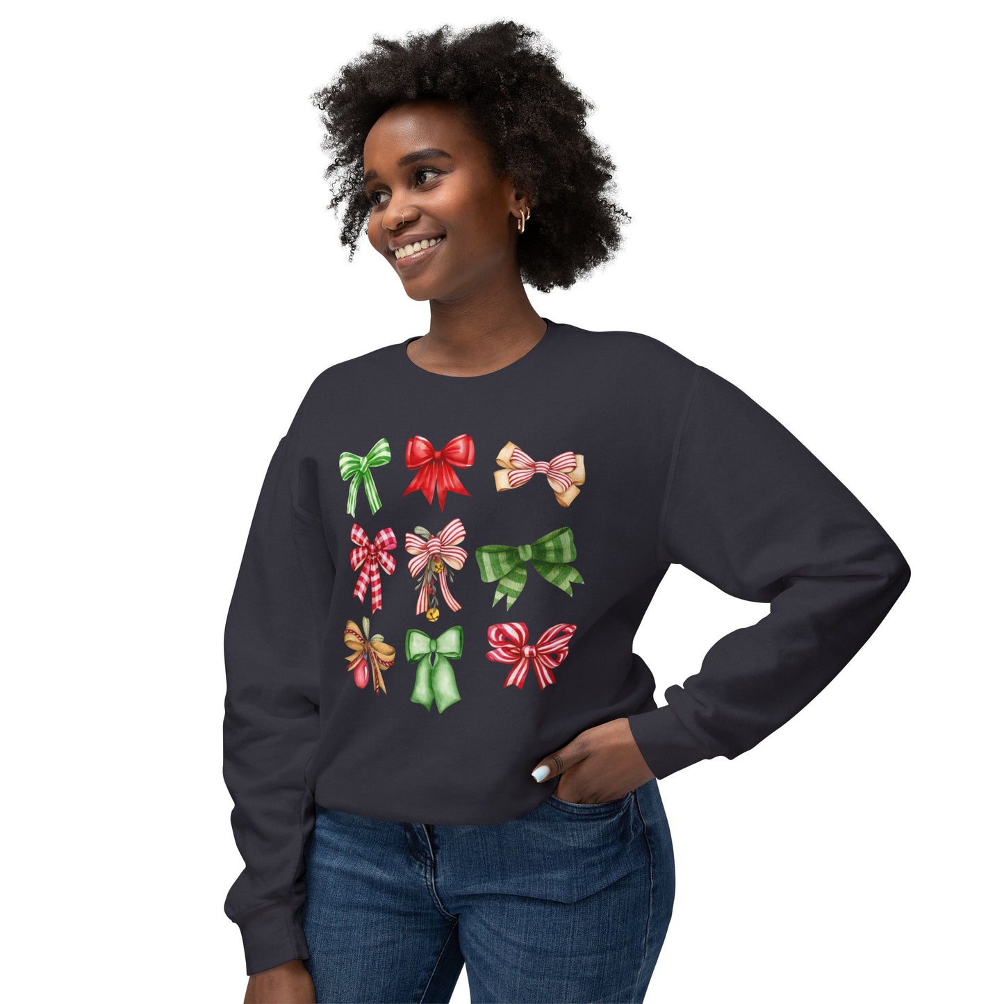 Christmas Bows Comfort Colors Sweatshirt