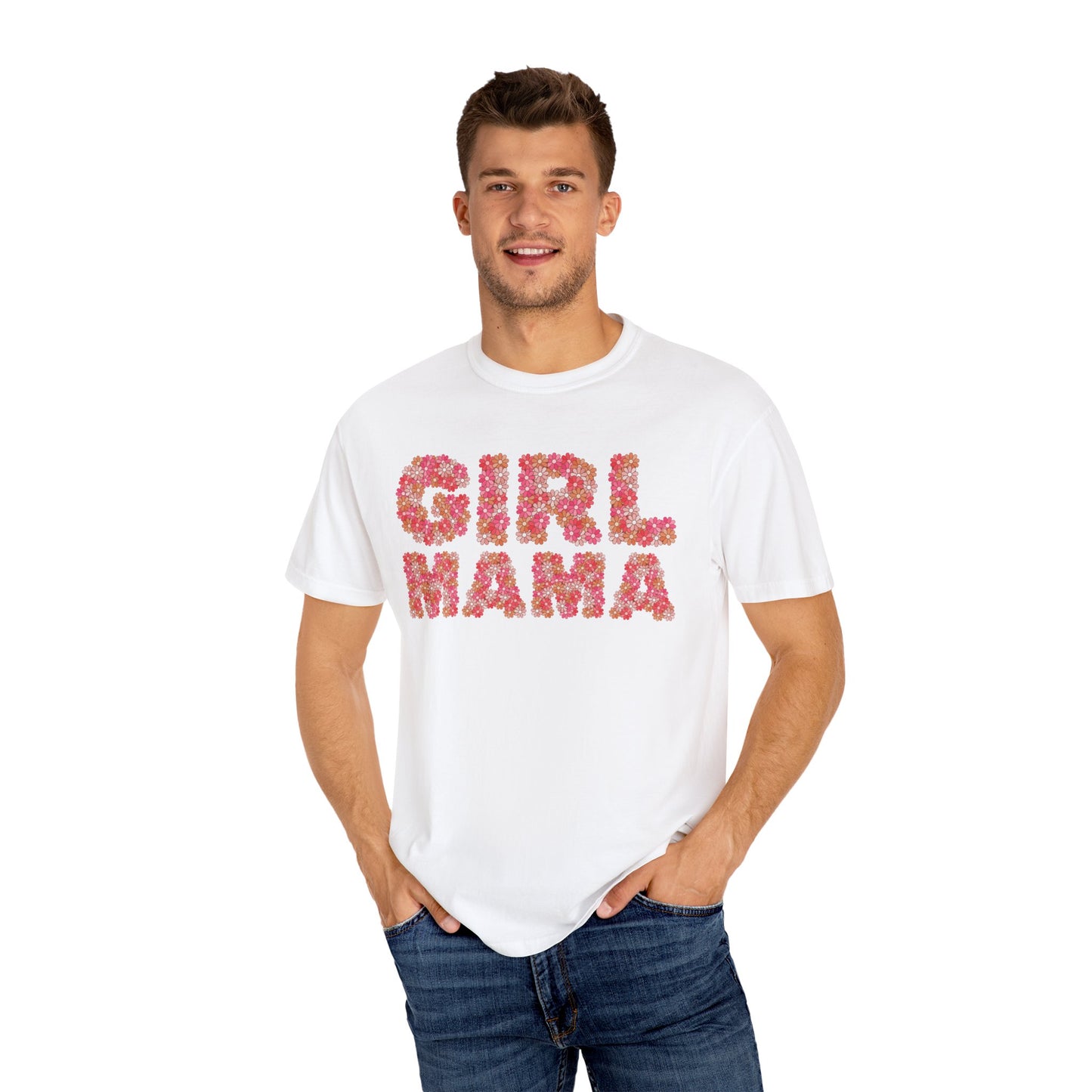 Girl Mama Floral Comfort Colors Tee