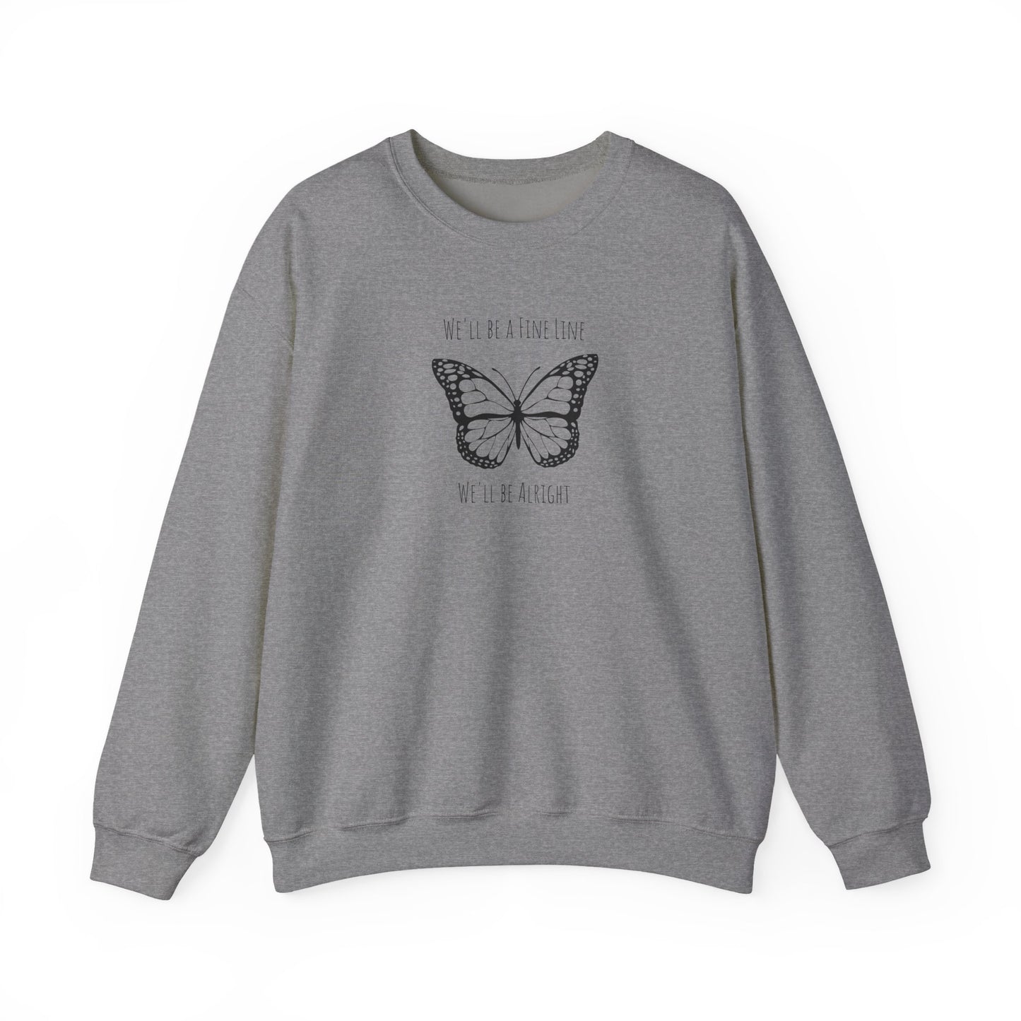 Fine Line Butterfly Crewneck Sweatshirt