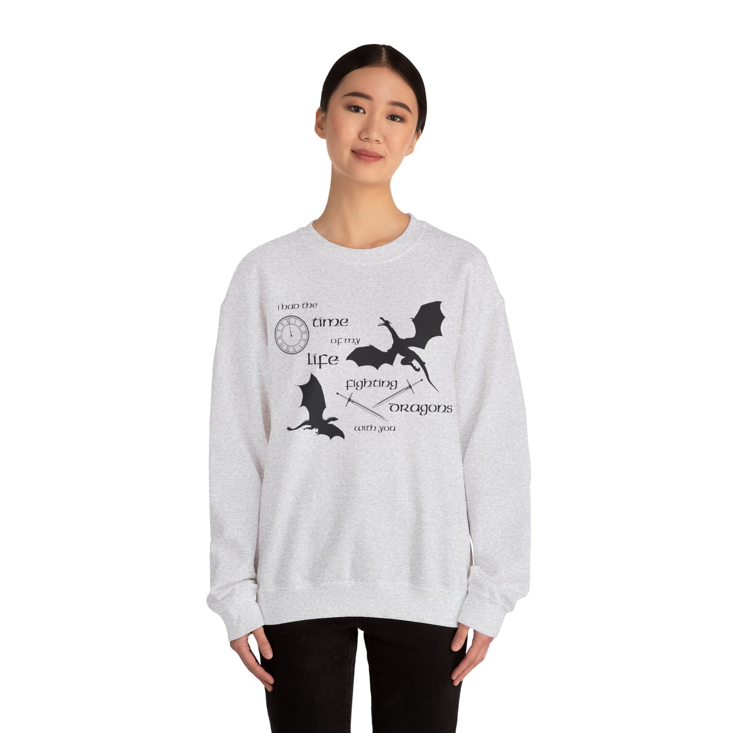 Fighting Dragons With You Crewneck Sweatshirt