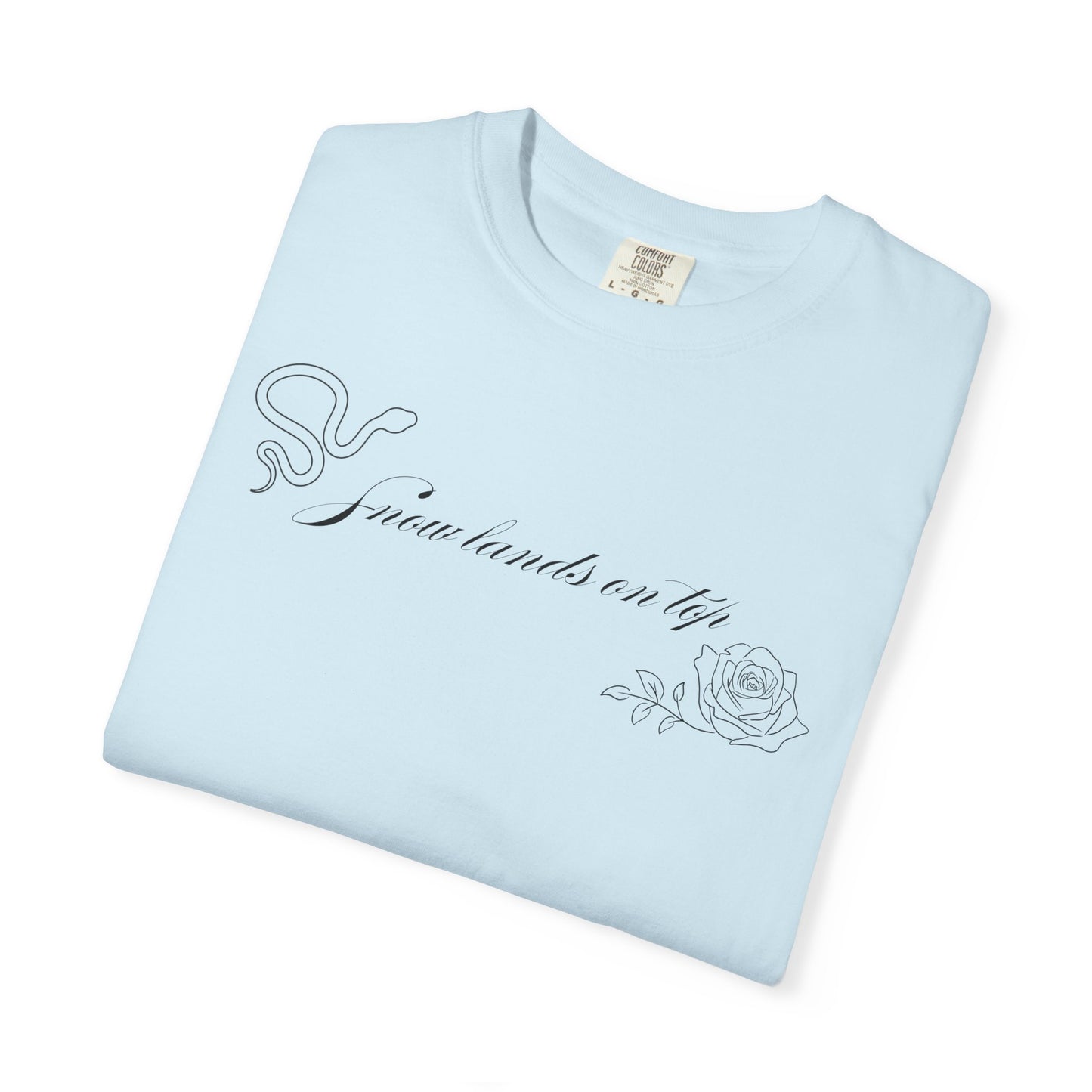 Snow Lands On Top Comfort Colors Tee