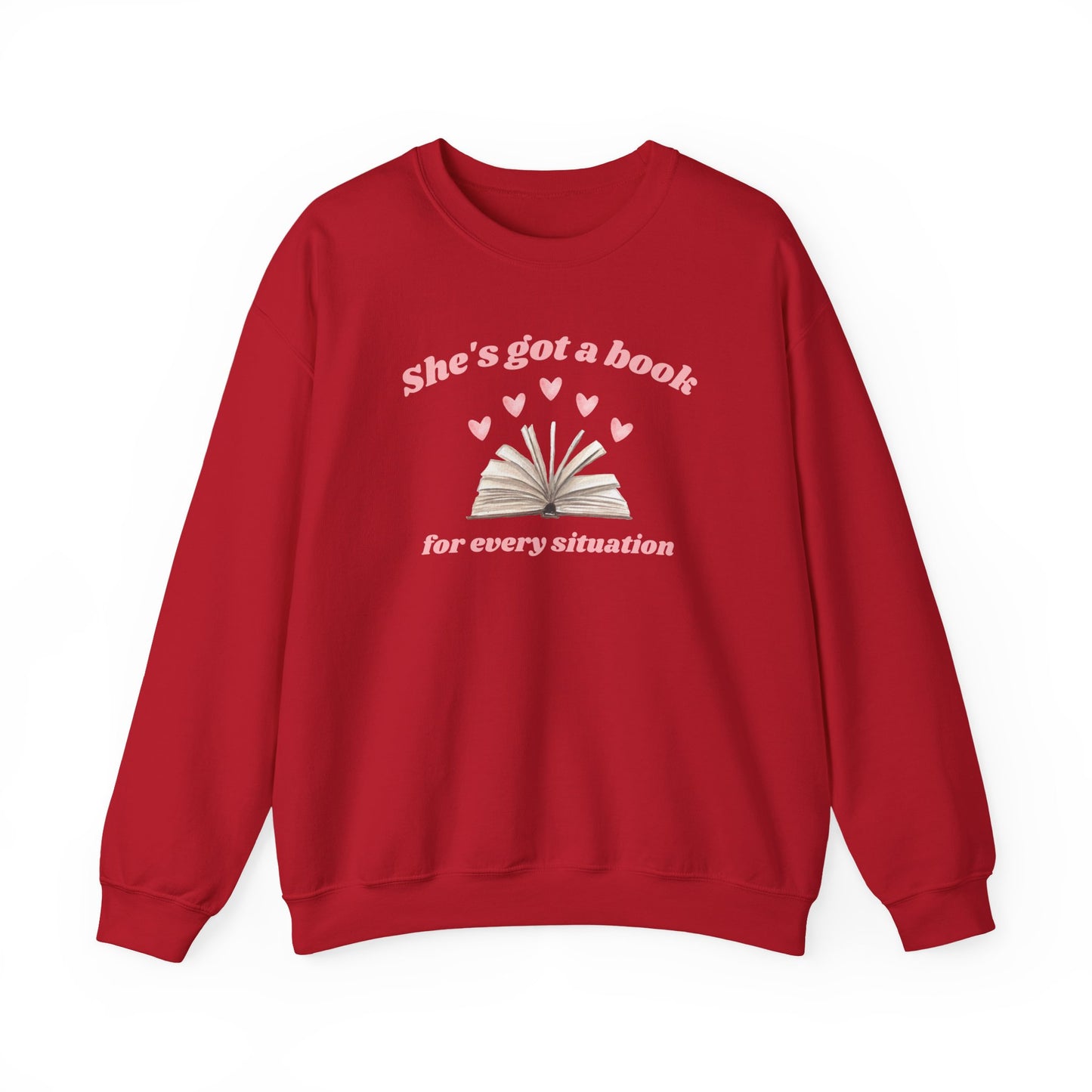 She's Got a Book For Every Situation Crewneck Sweatshirt