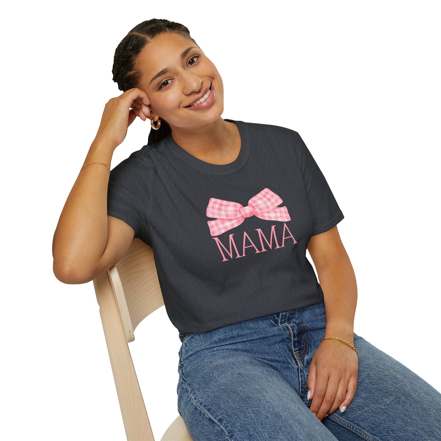 Mama Pink Bow Soft Style Tee