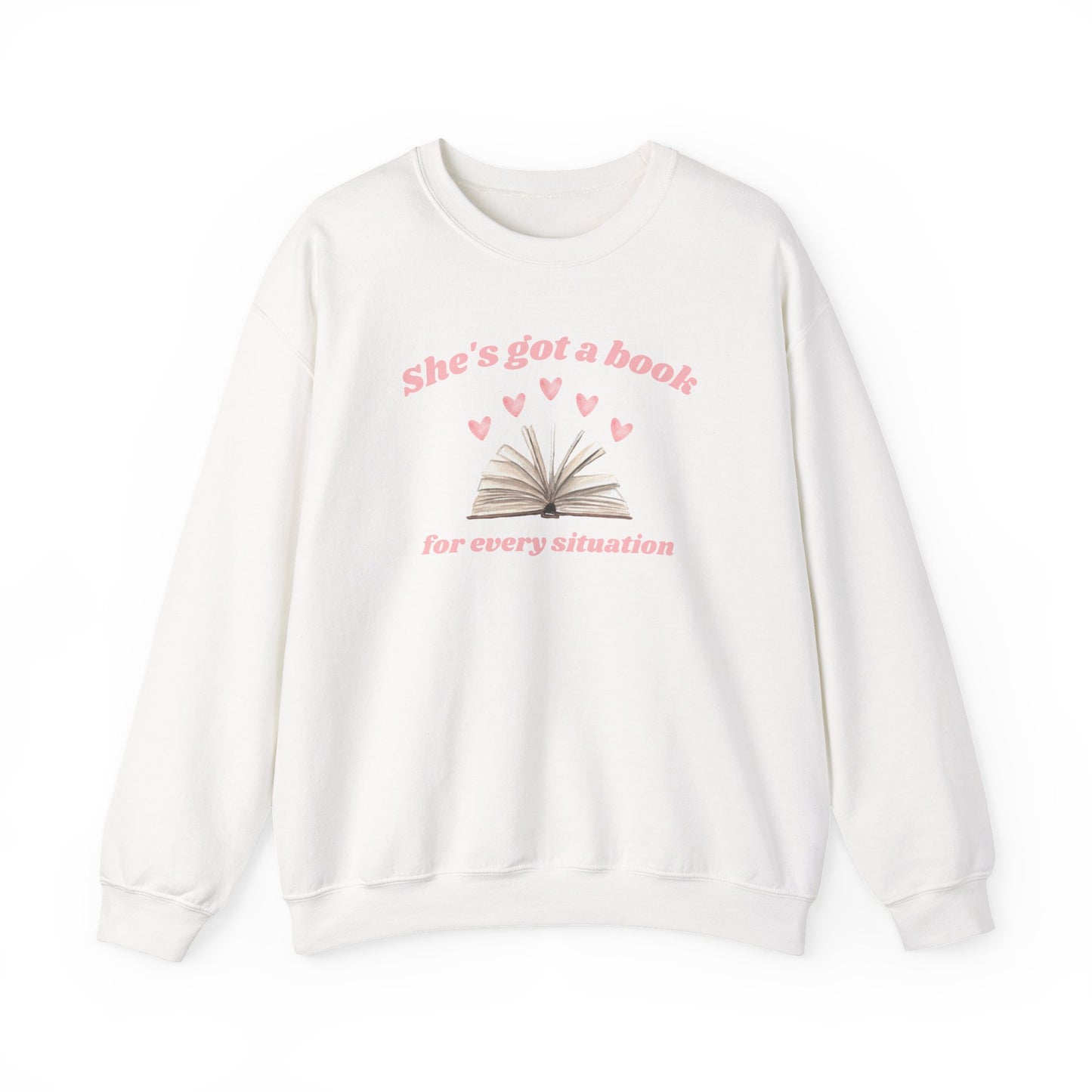 She's Got a Book For Every Situation Crewneck Sweatshirt