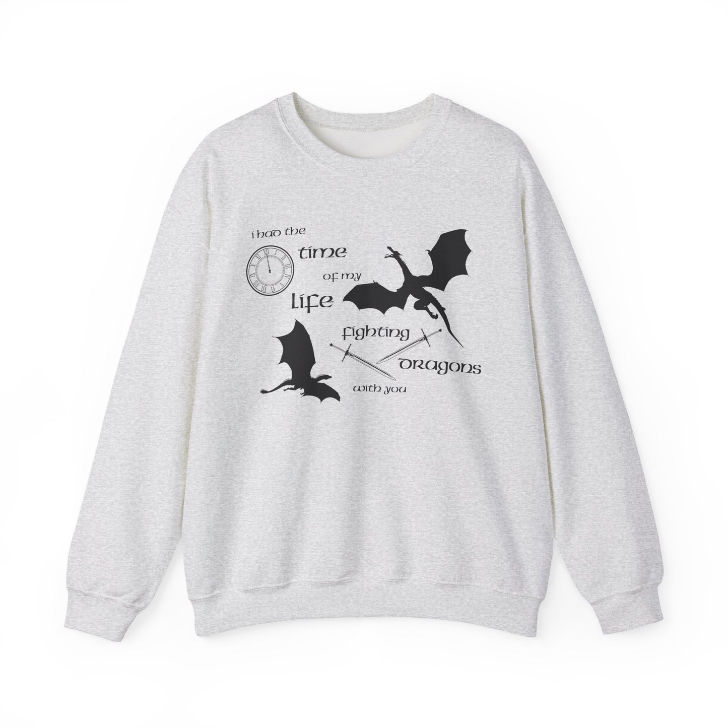 Fighting Dragons With You Crewneck Sweatshirt