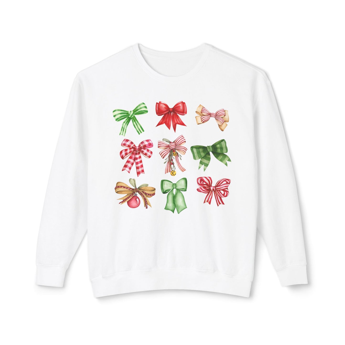 Christmas Bows Comfort Colors Sweatshirt