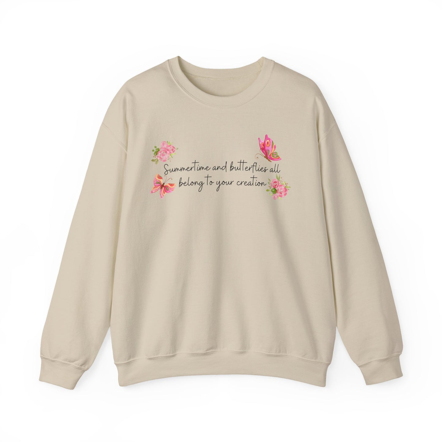 Summertime & Butterflies Crewneck Sweatshirt