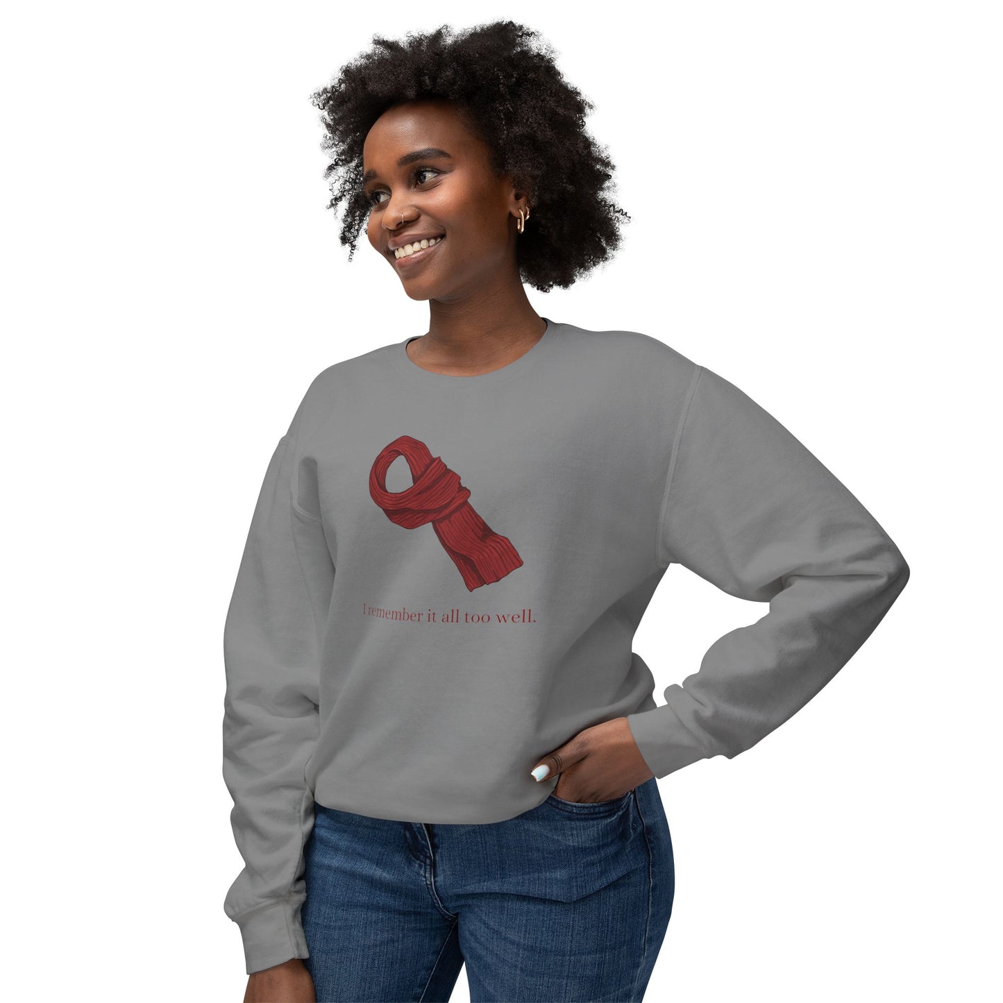 Red Scarf Comfort Colors Sweatshirt