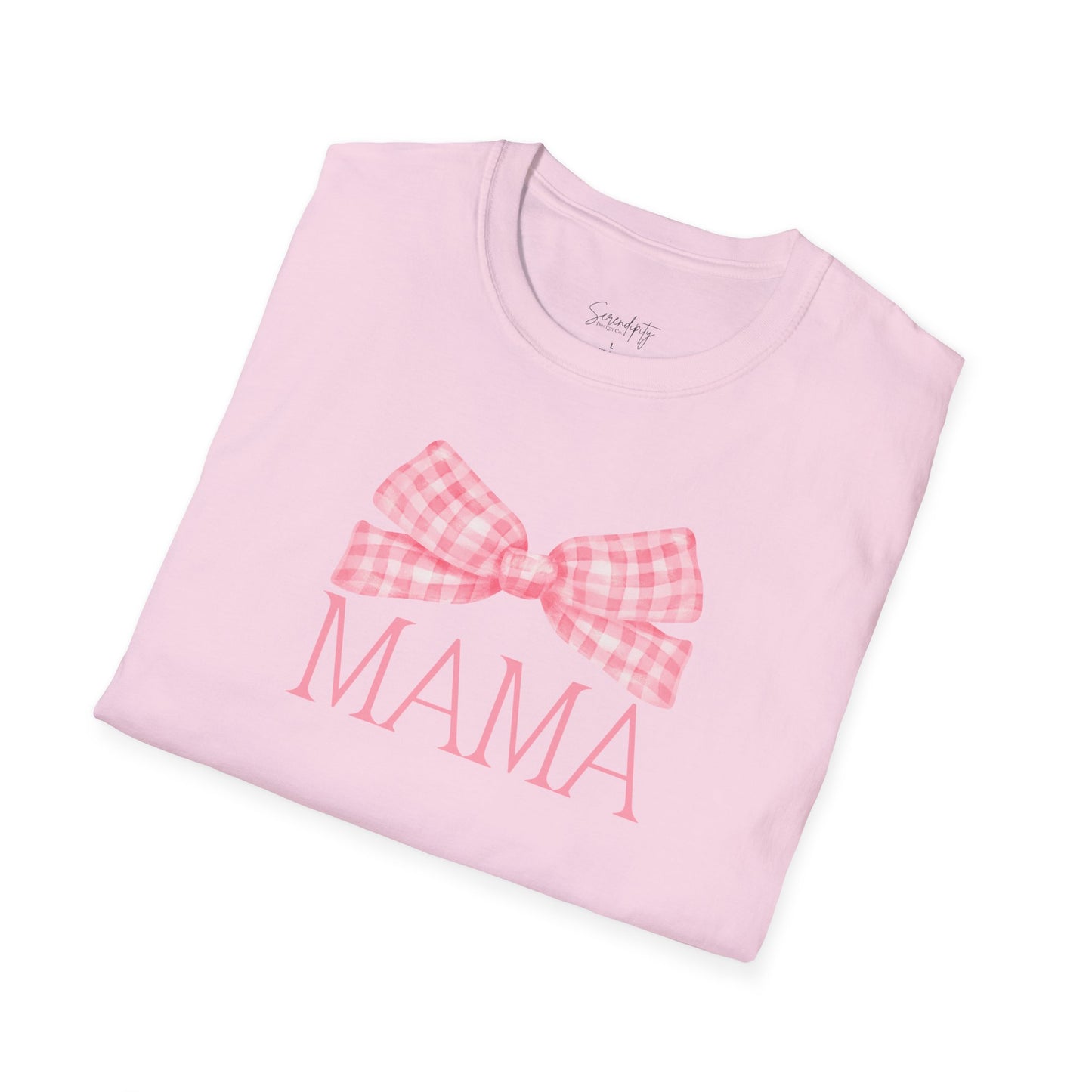 Mama Pink Bow Soft Style Tee