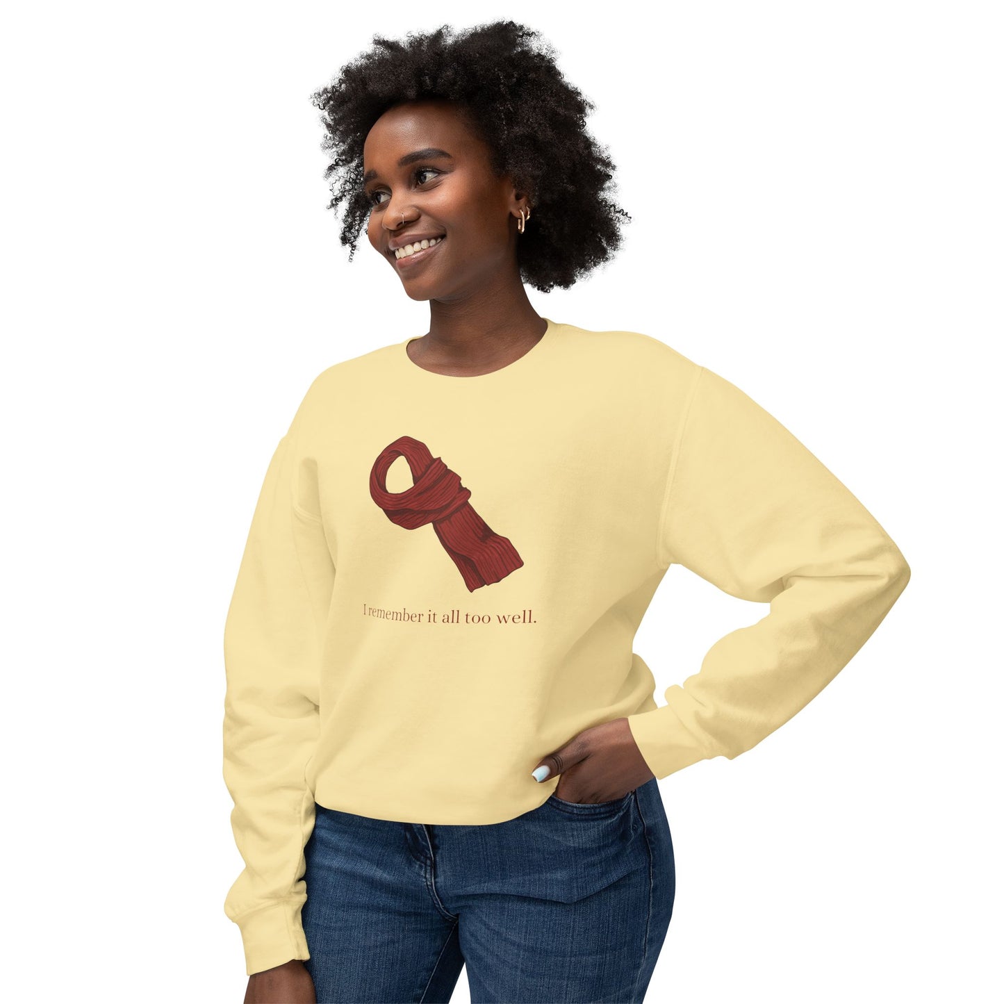 Red Scarf Comfort Colors Sweatshirt