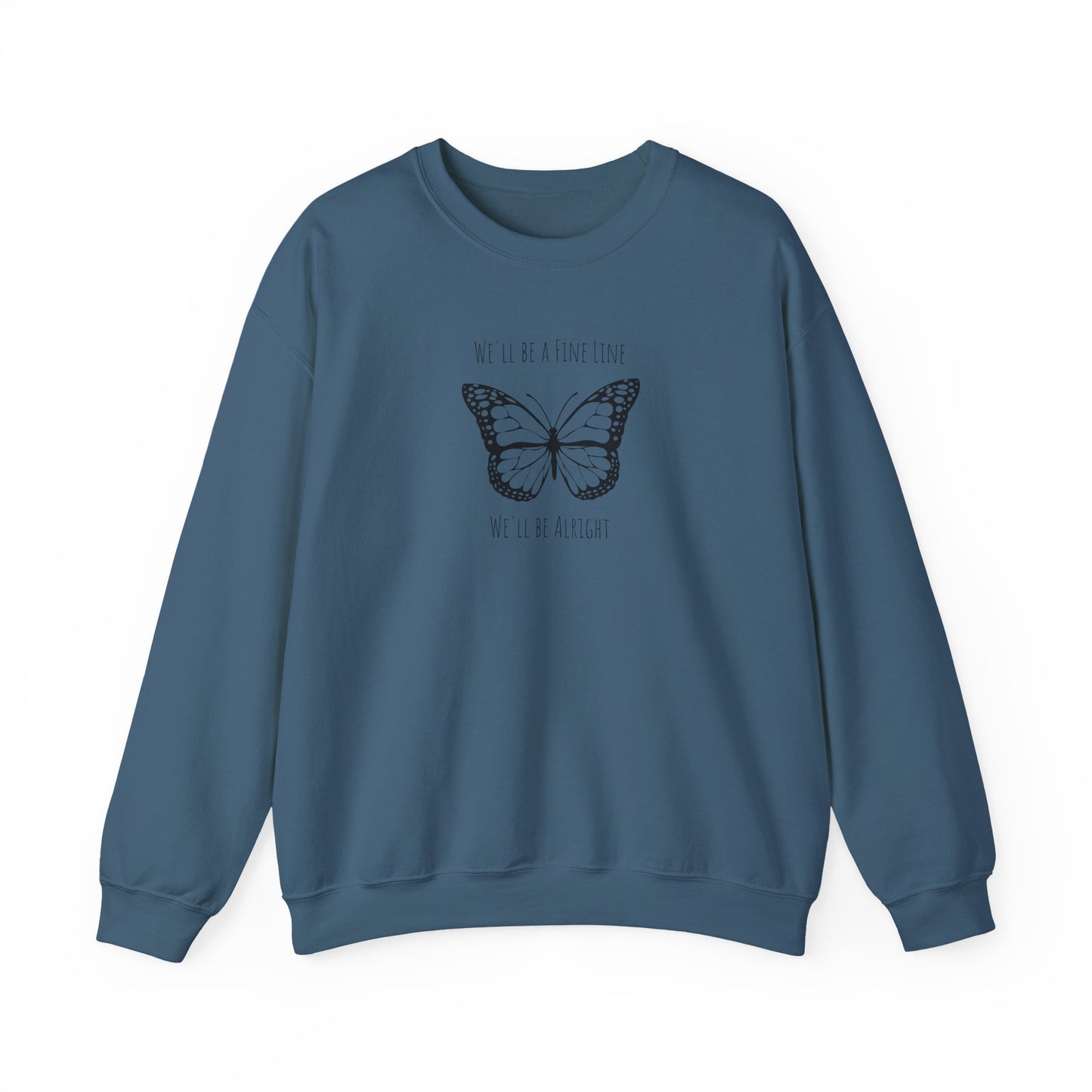 Fine Line Butterfly Crewneck Sweatshirt