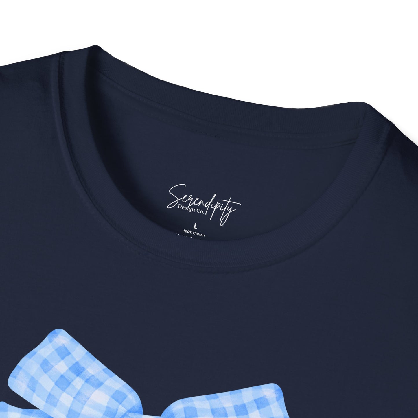 Blue Bow Mama Soft Style Tee