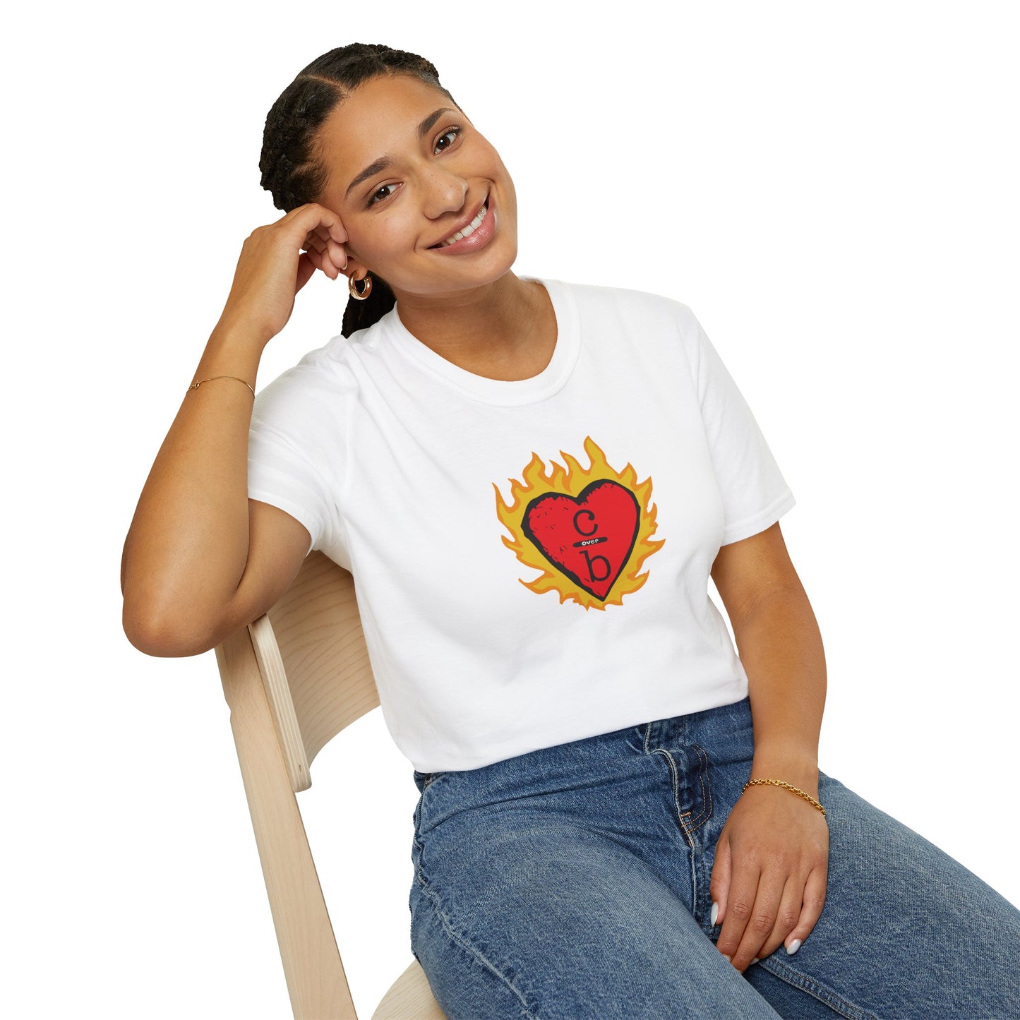 Clothes Over Bros Flaming Heart Soft Style Tee