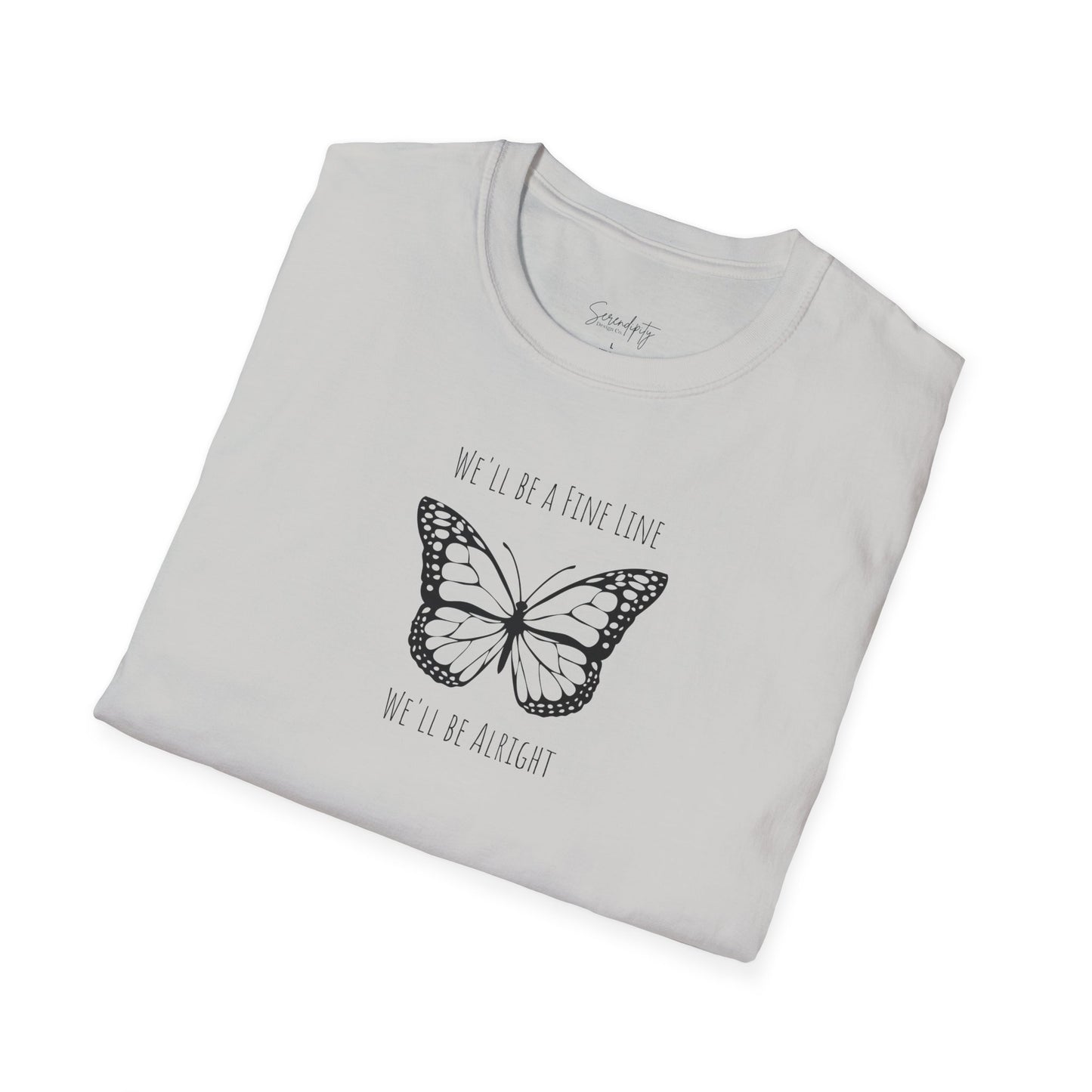 Fine Line Butterfly Soft Style Tee
