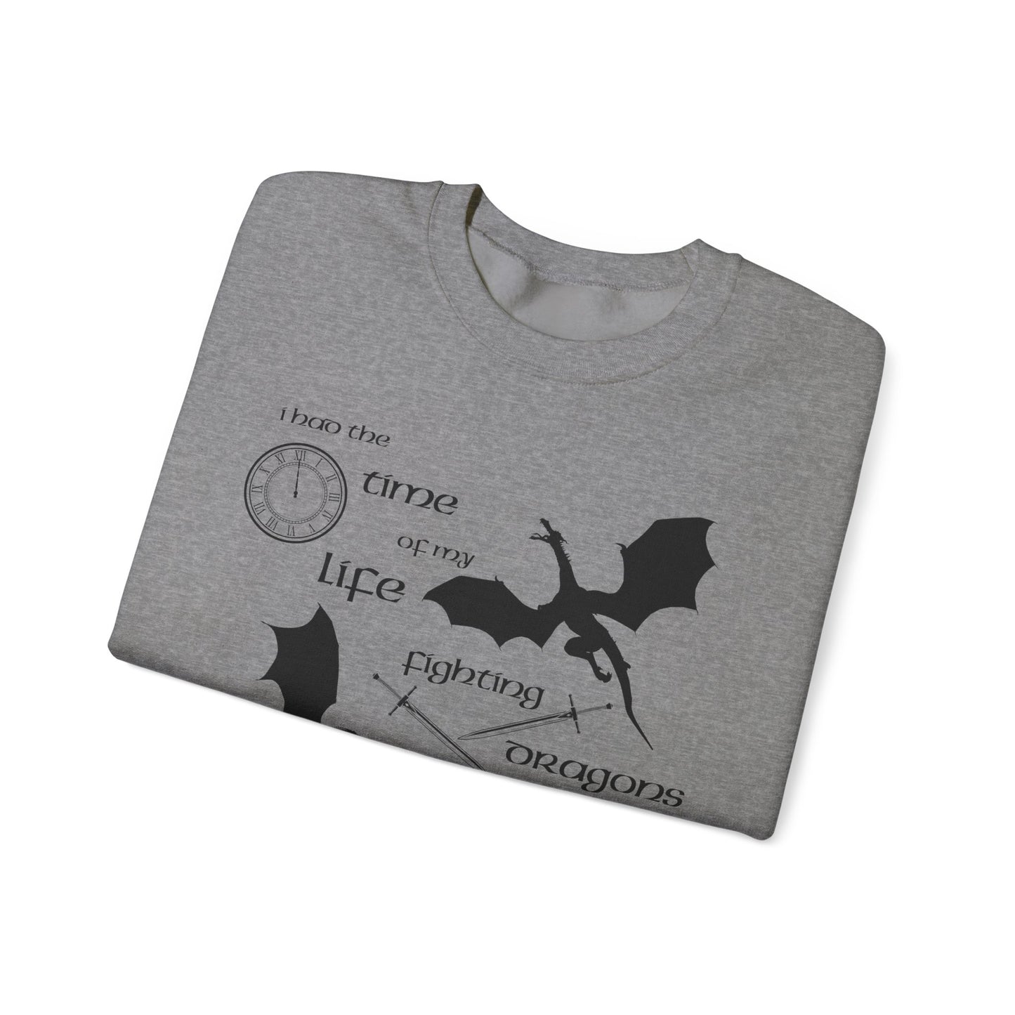 Fighting Dragons With You Crewneck Sweatshirt