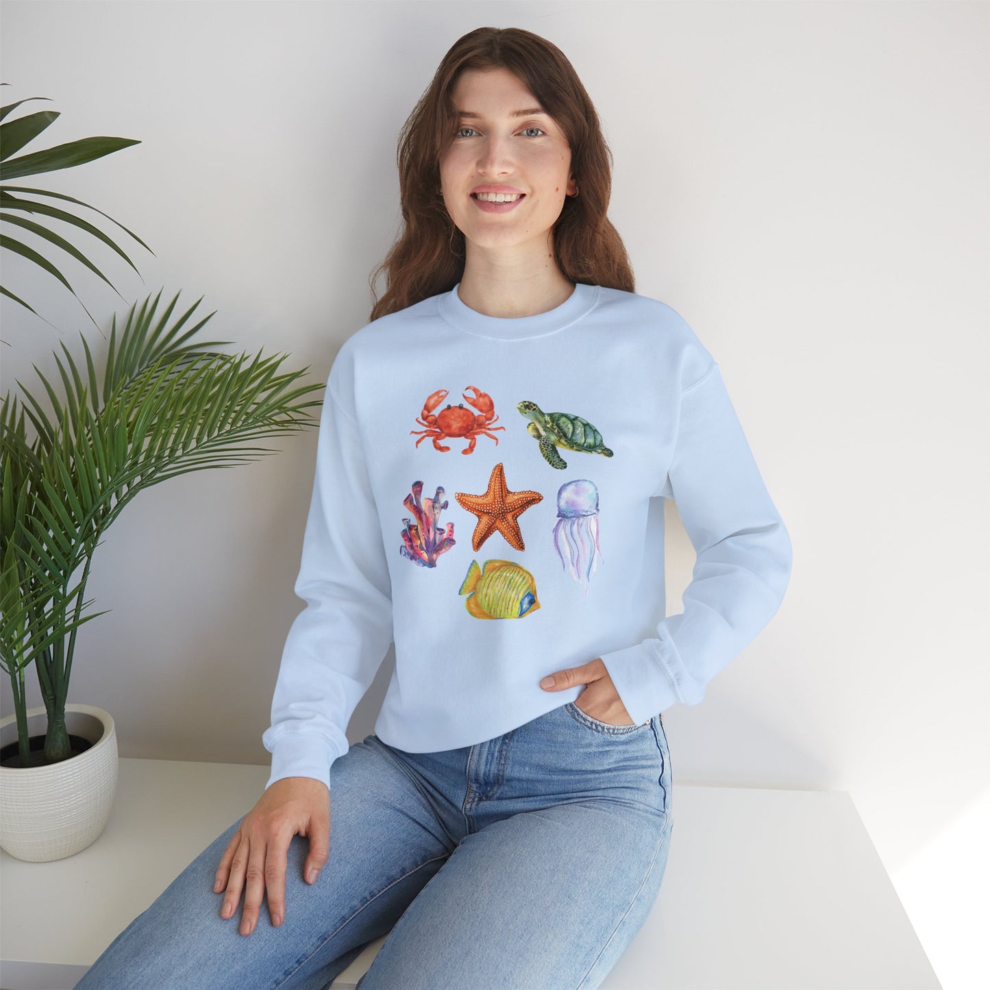 Ocean Creatures Crewneck Sweatshirt