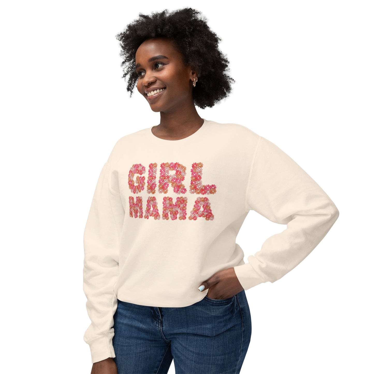 Girl Mama Floral Comfort Colors Sweatshirt