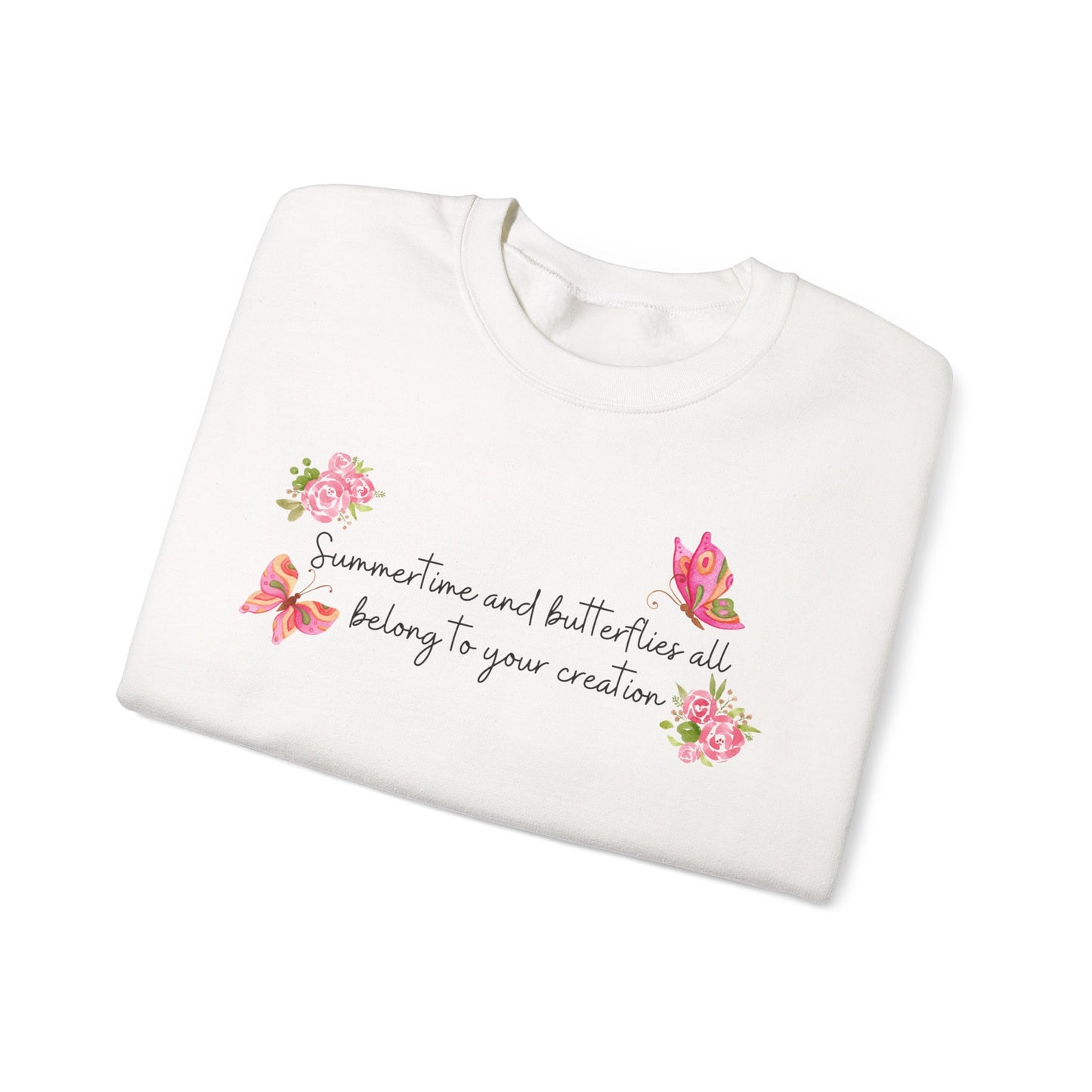 Summertime & Butterflies Crewneck Sweatshirt