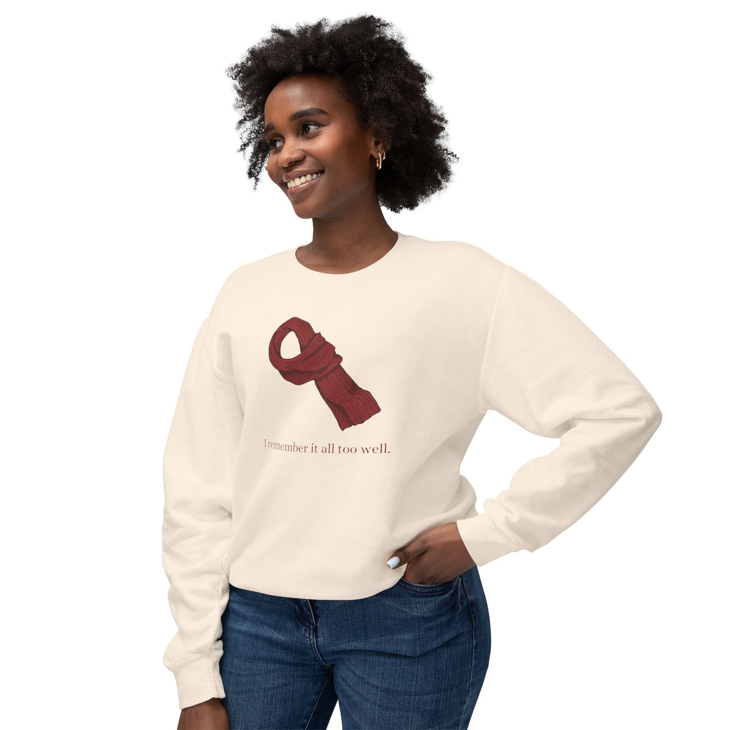 Red Scarf Comfort Colors Sweatshirt
