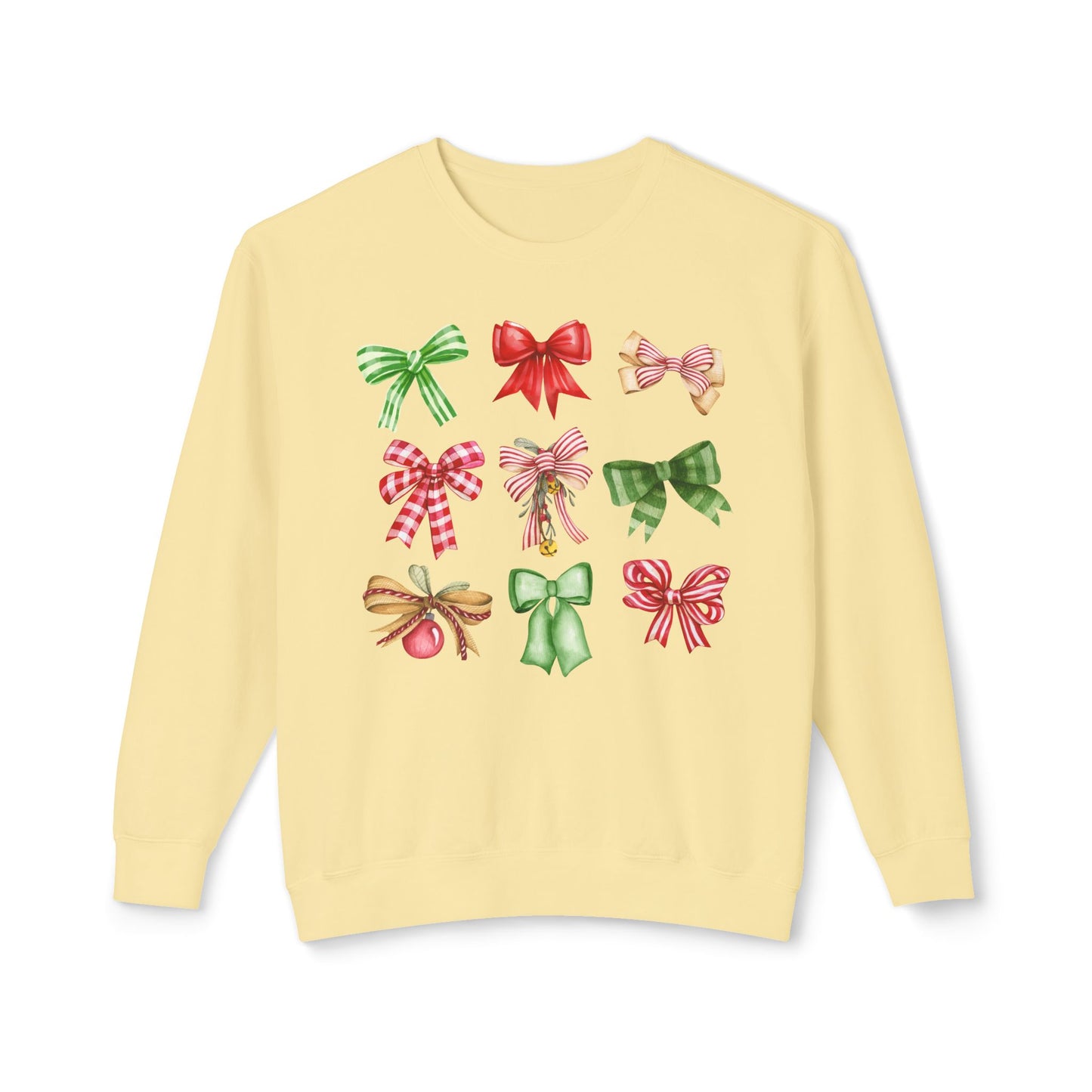 Christmas Bows Comfort Colors Sweatshirt