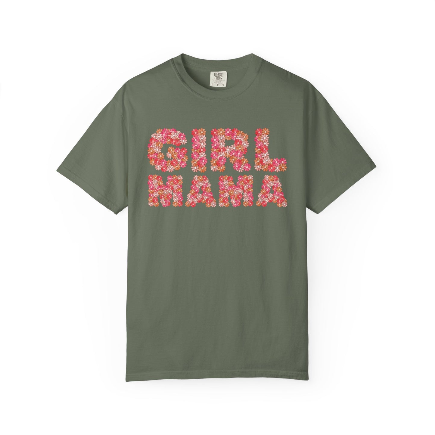 Girl Mama Floral Comfort Colors Tee