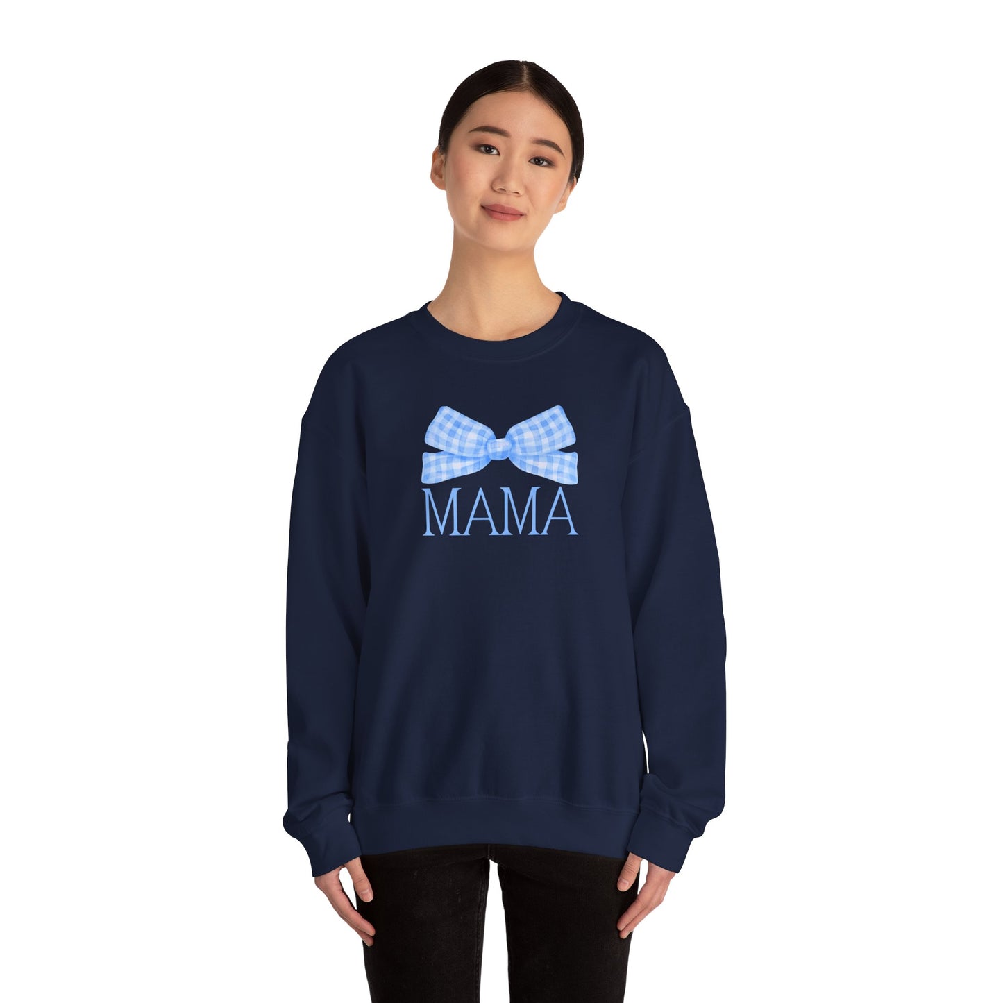 Blue Mama Bow Crewneck Sweatshirt