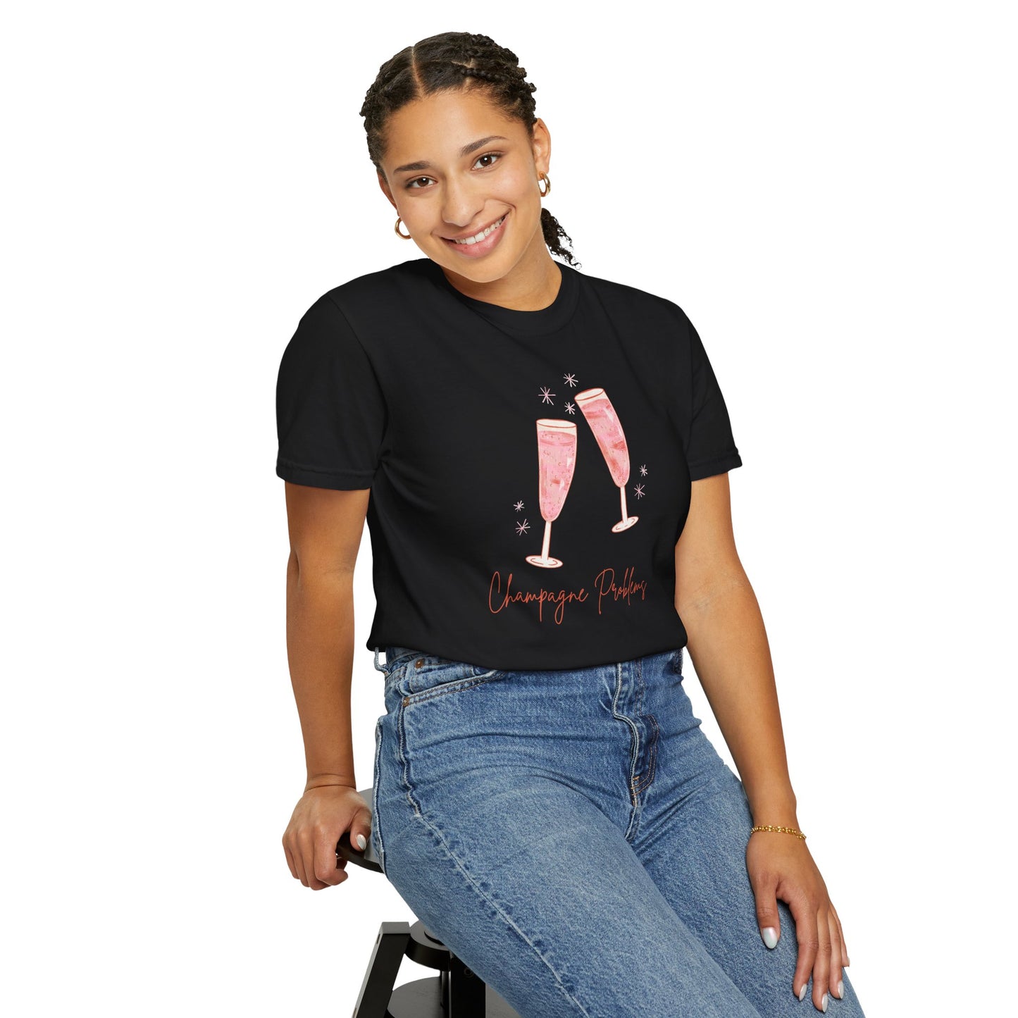 Champagne Problems Comfort Colors Tee