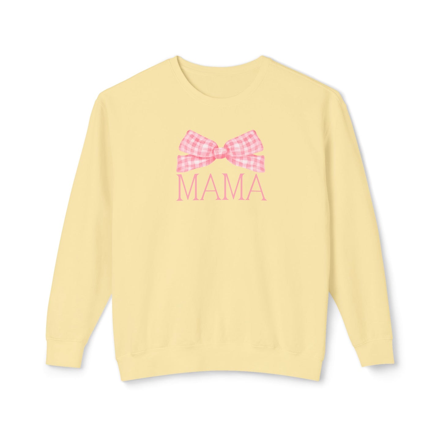 Pink Mama Bow Comfort Colors Sweatshirt
