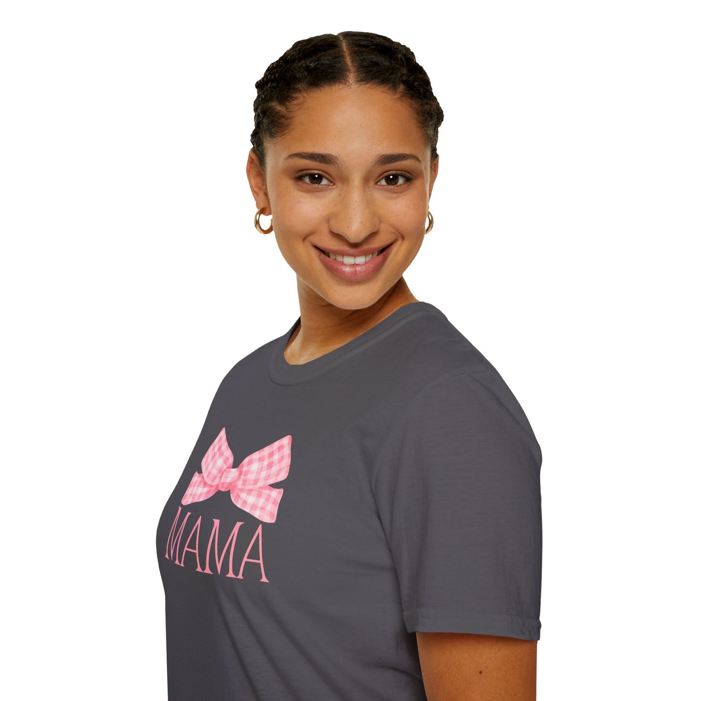 Mama Pink Bow Soft Style Tee