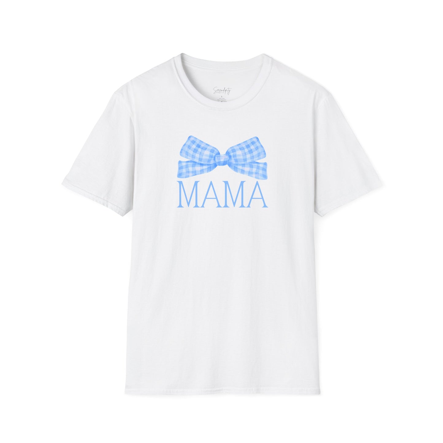 Blue Bow Mama Soft Style Tee