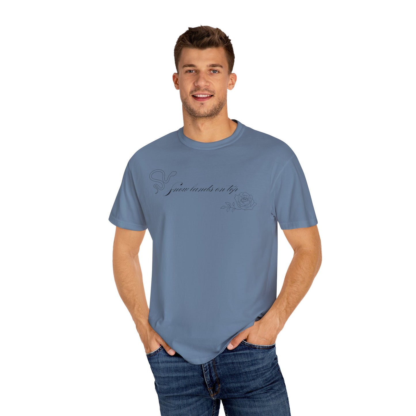Snow Lands On Top Comfort Colors Tee