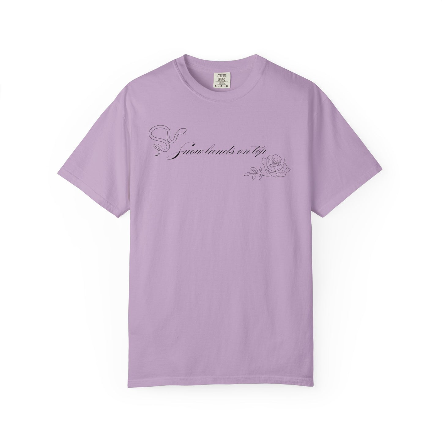 Snow Lands On Top Comfort Colors Tee