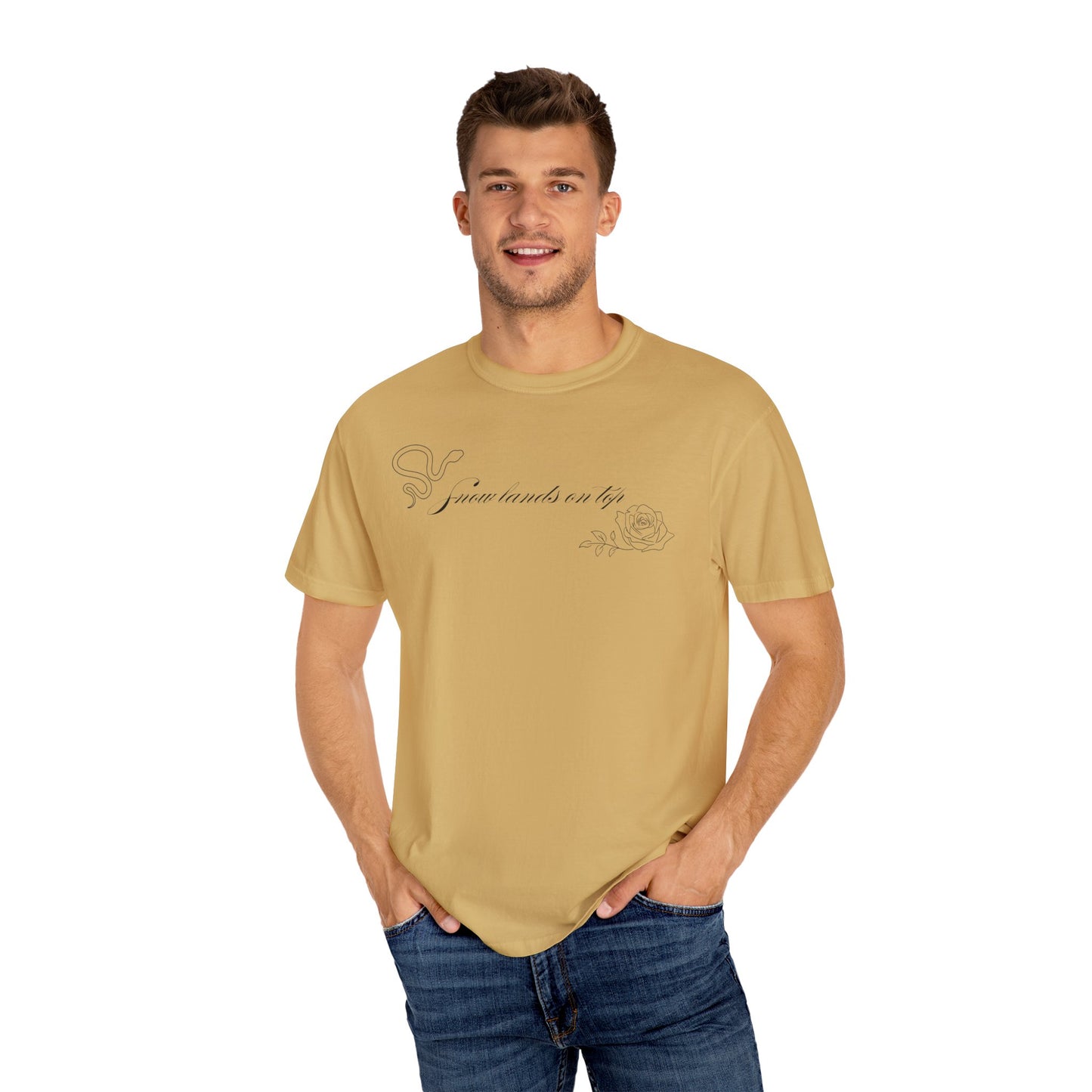 Snow Lands On Top Comfort Colors Tee