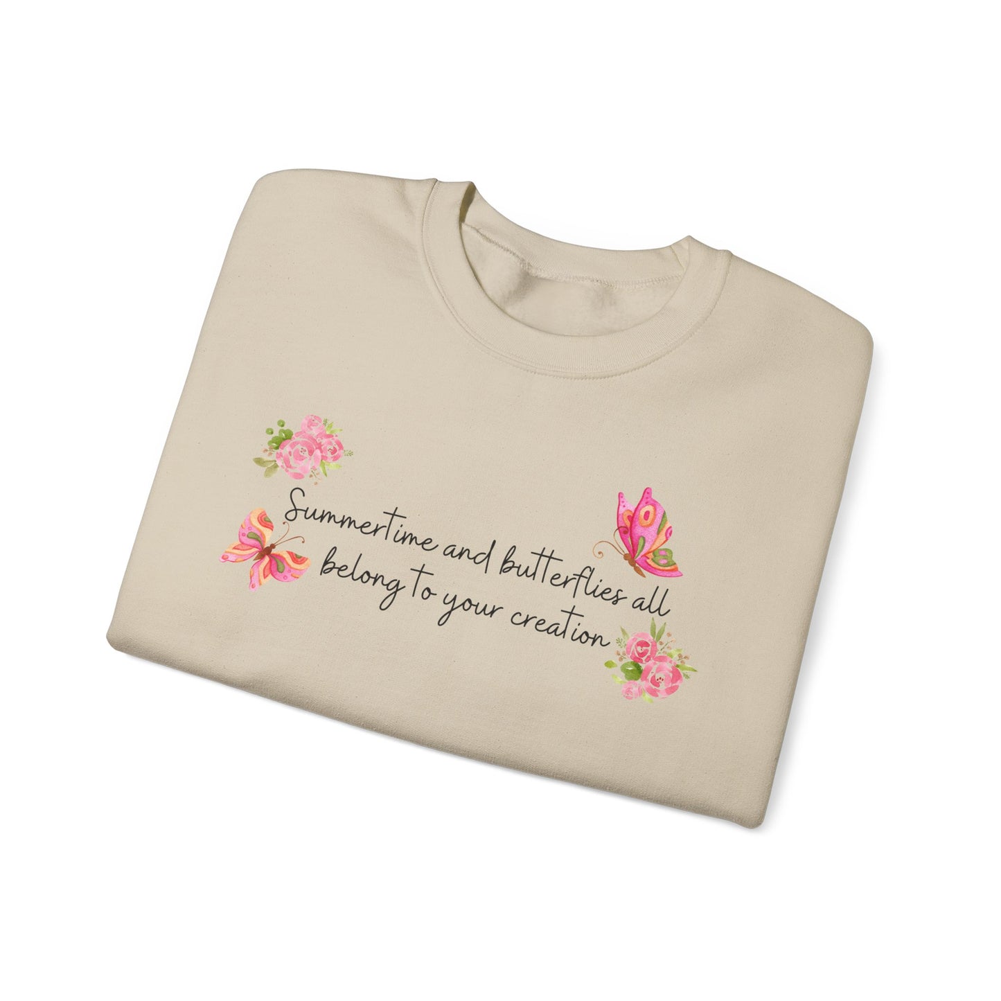 Summertime & Butterflies Crewneck Sweatshirt