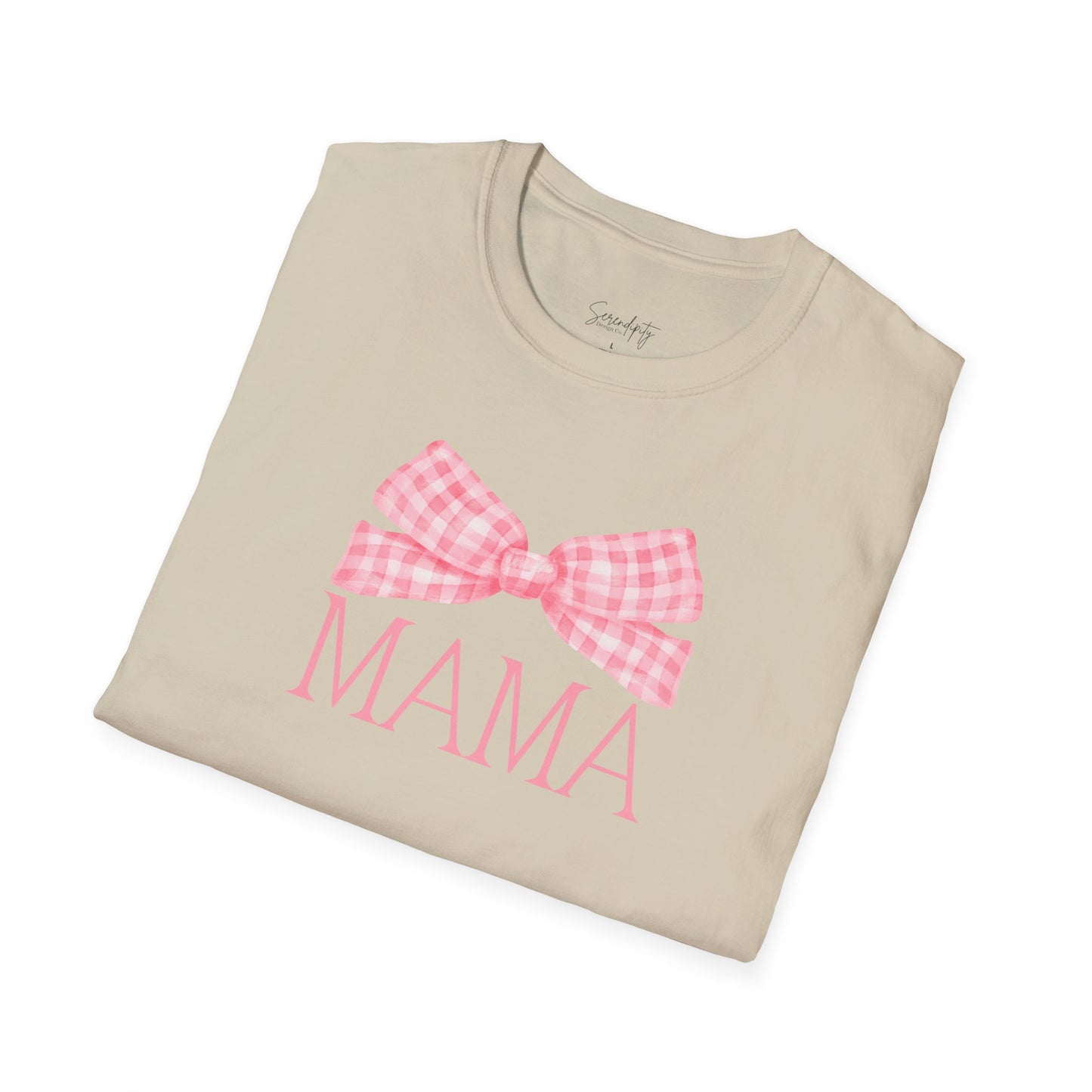 Mama Pink Bow Soft Style Tee