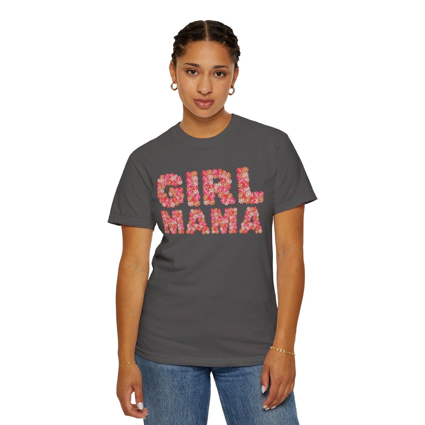 Girl Mama Floral Comfort Colors Tee