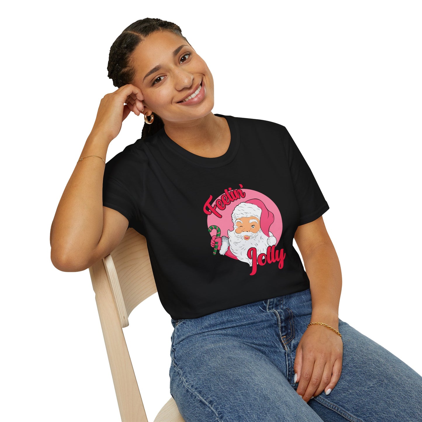 Feelin' Jolly Santa Soft Style Tee