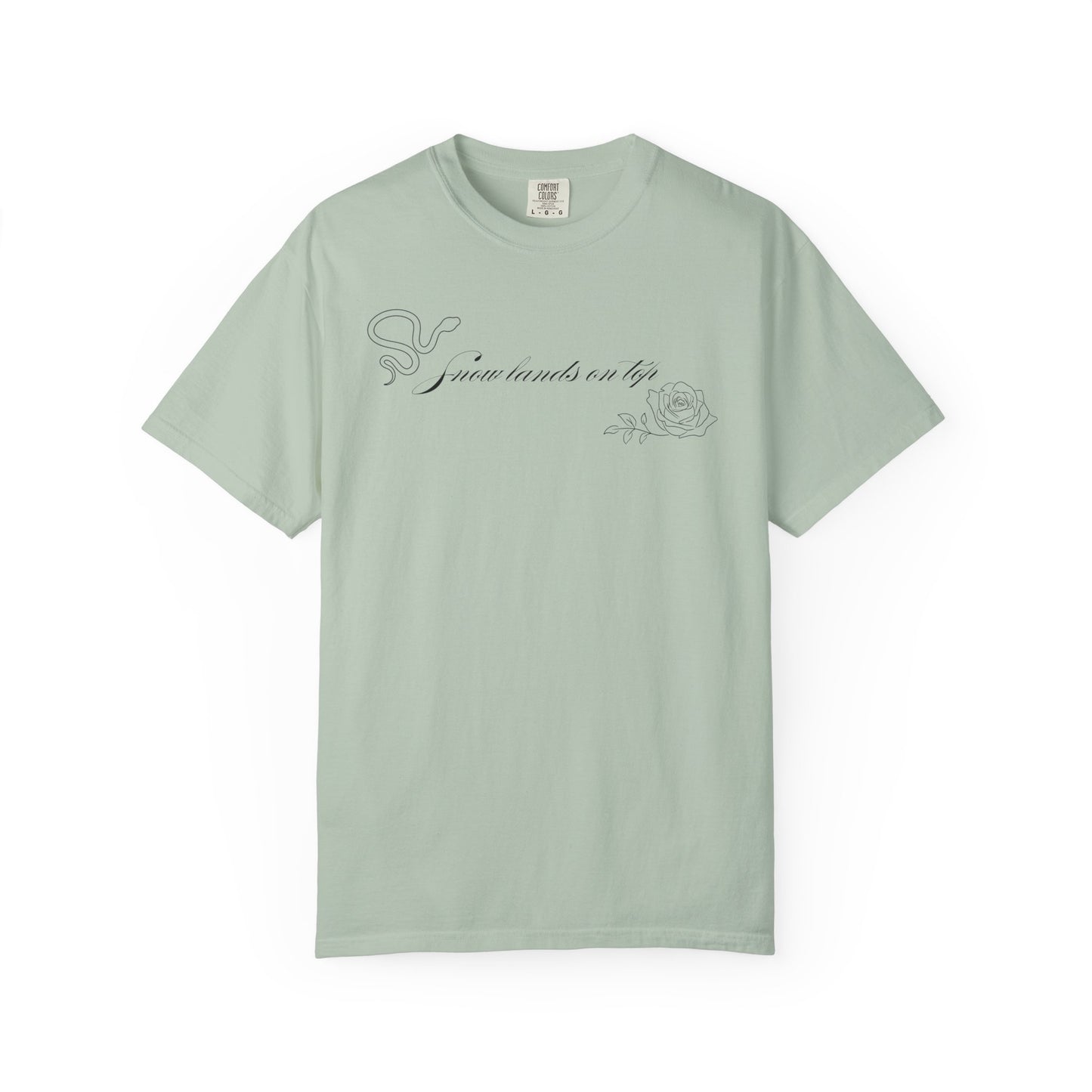 Snow Lands On Top Comfort Colors Tee