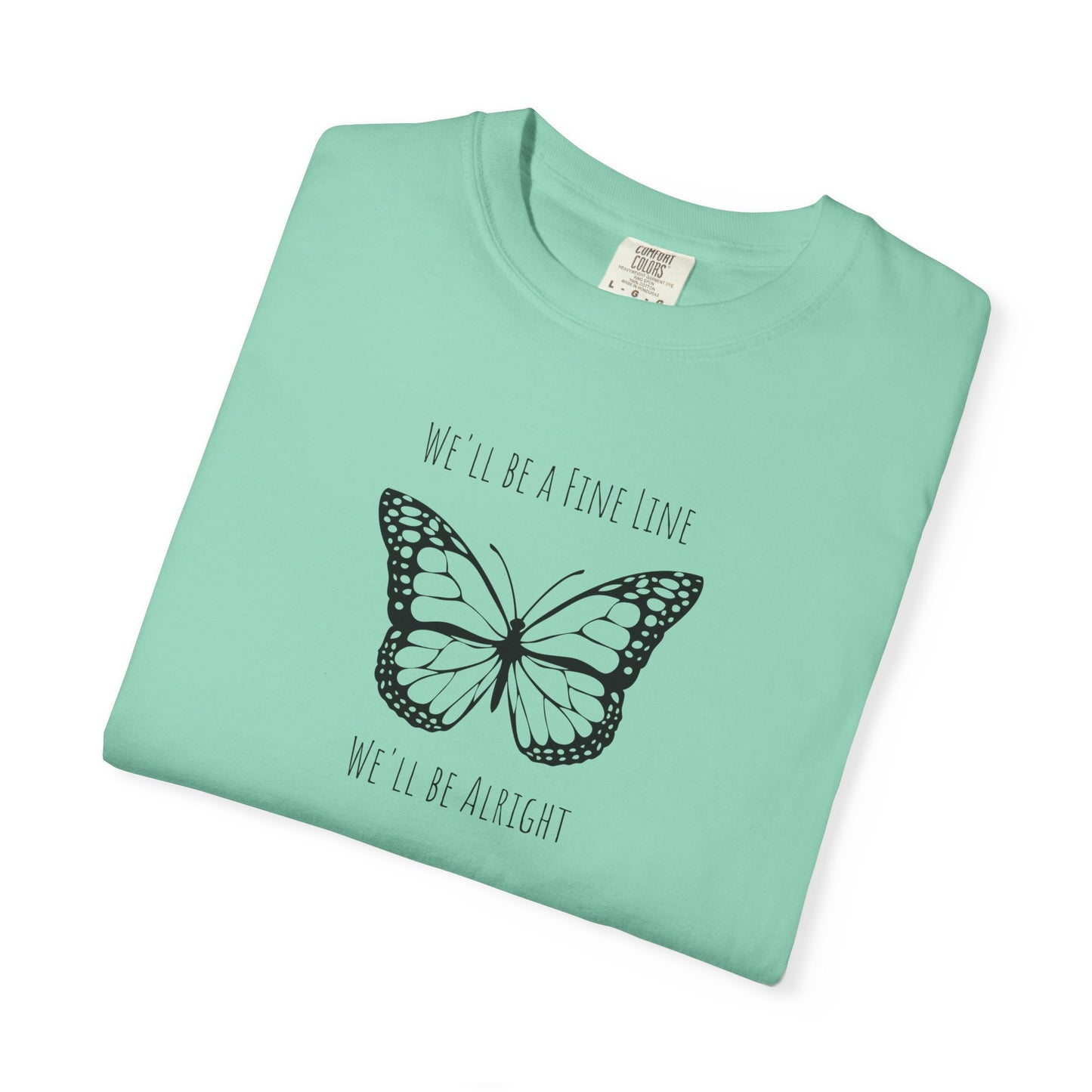 Fine Line Butterfly Comfort Colors Tee