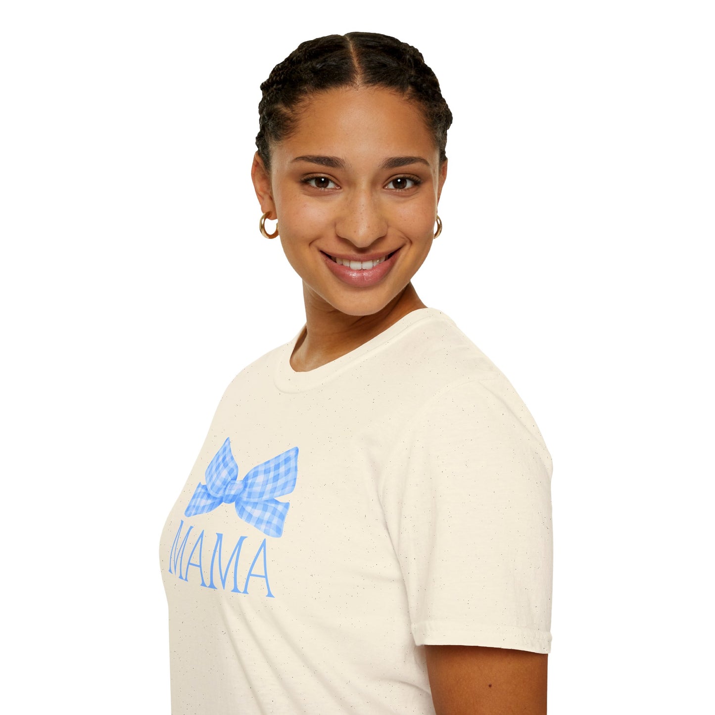 Blue Bow Mama Soft Style Tee