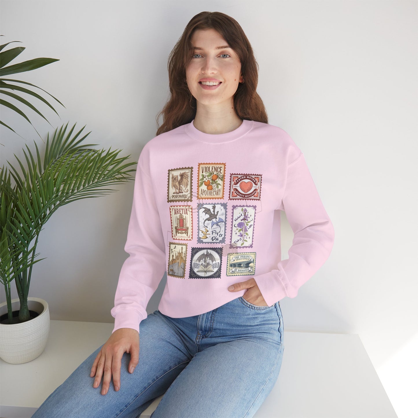 Fourth Wing Stamps Crewneck Sweatshirt