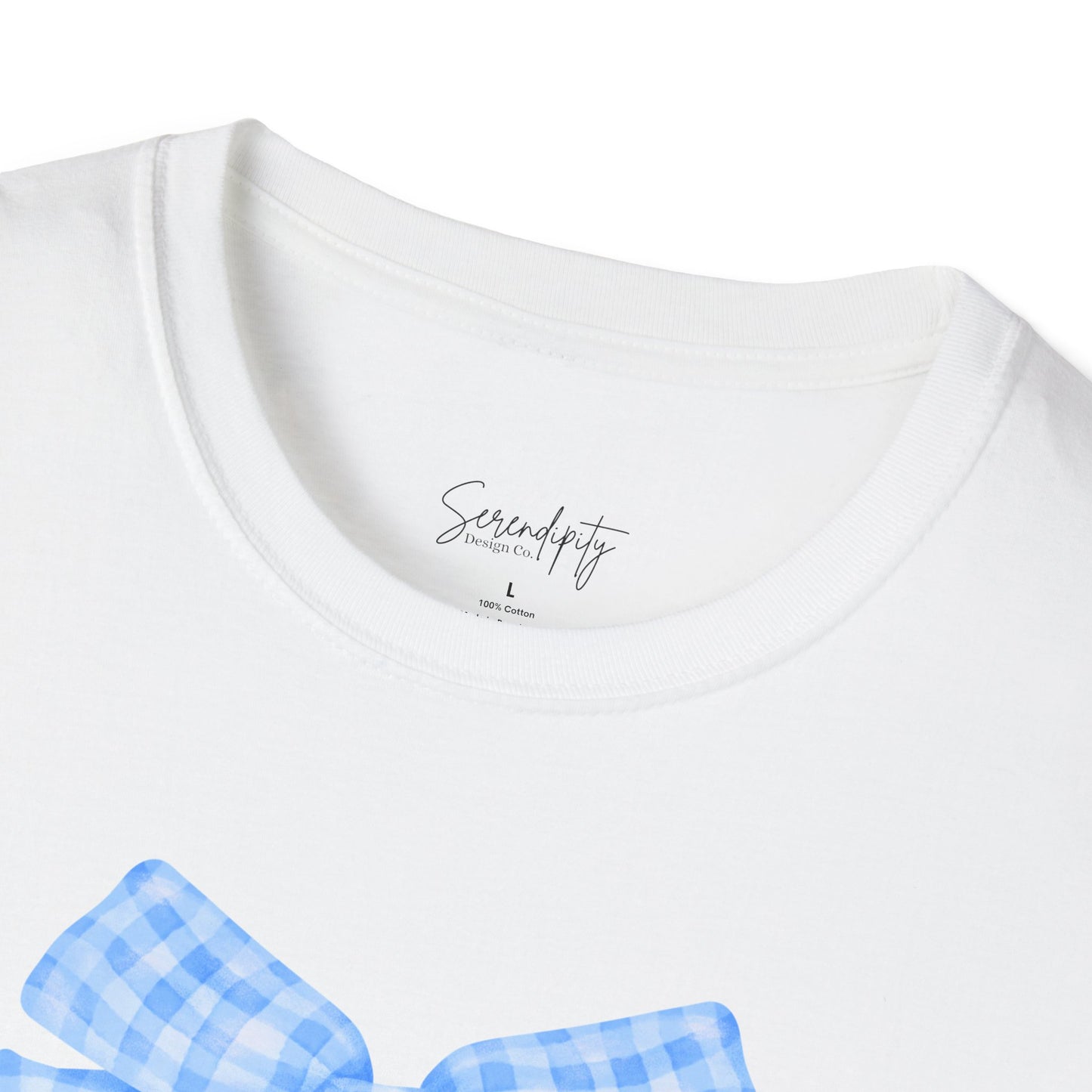 Blue Bow Mama Soft Style Tee