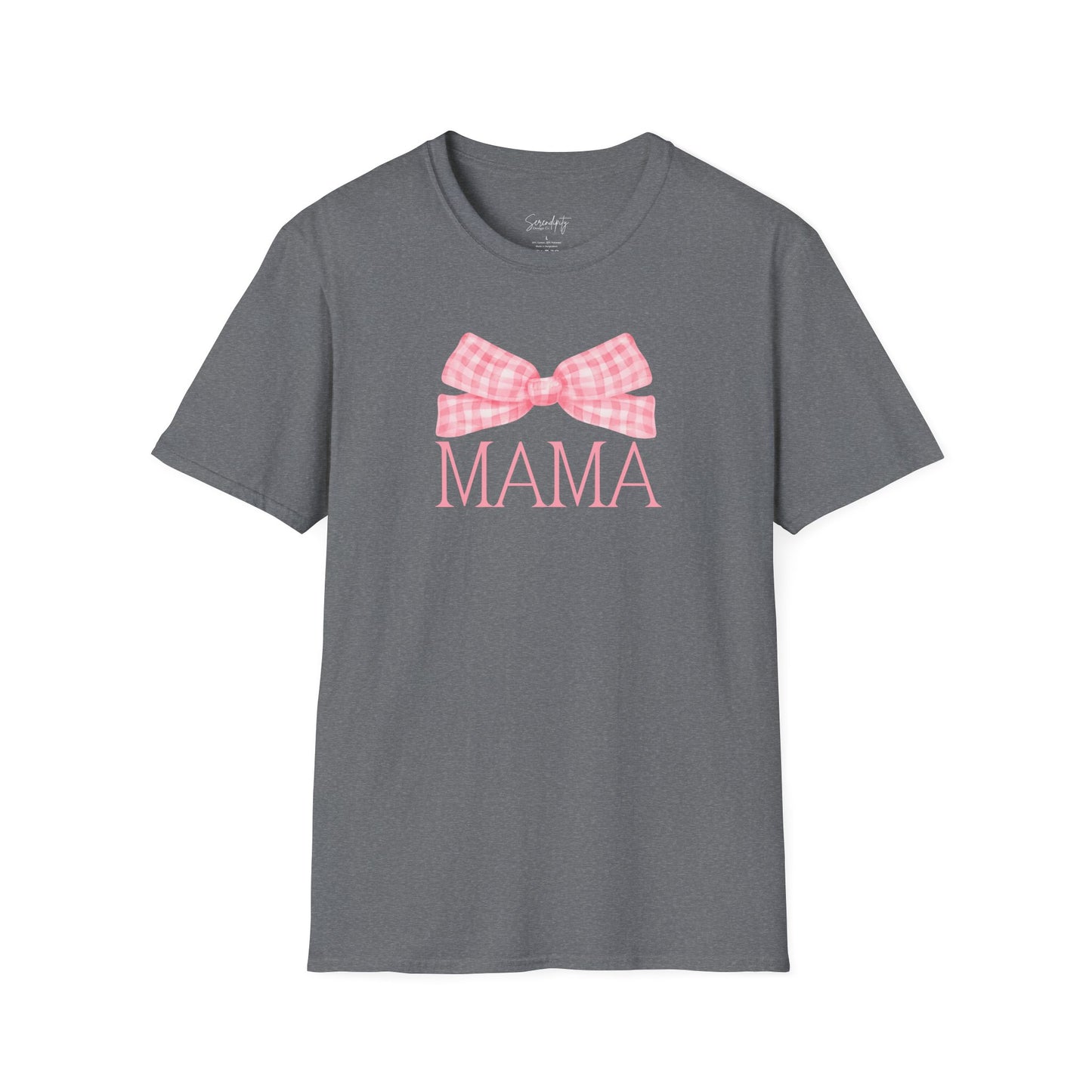 Mama Pink Bow Soft Style Tee