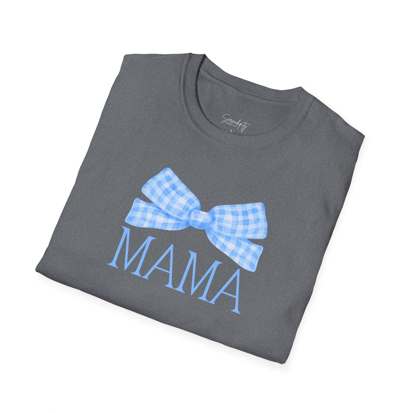 Blue Bow Mama Soft Style Tee