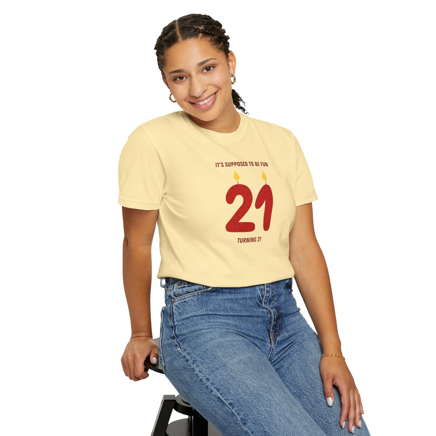 Turning 21 Comfort Colors Tee
