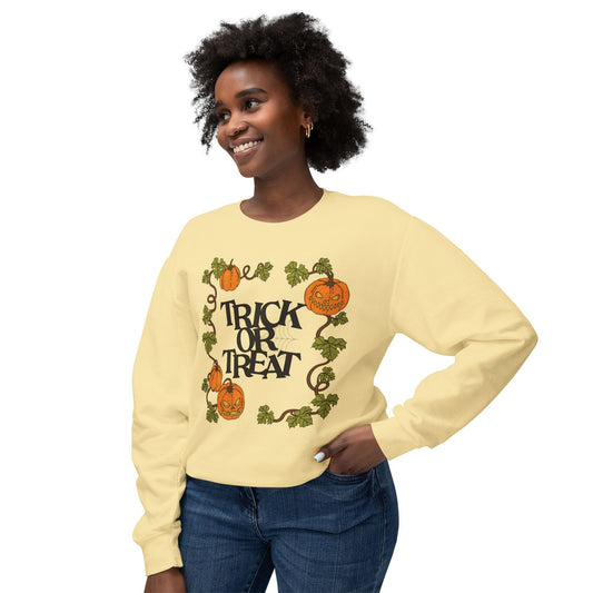 Vintage Trick or Treat Comfort Colors Sweatshirt